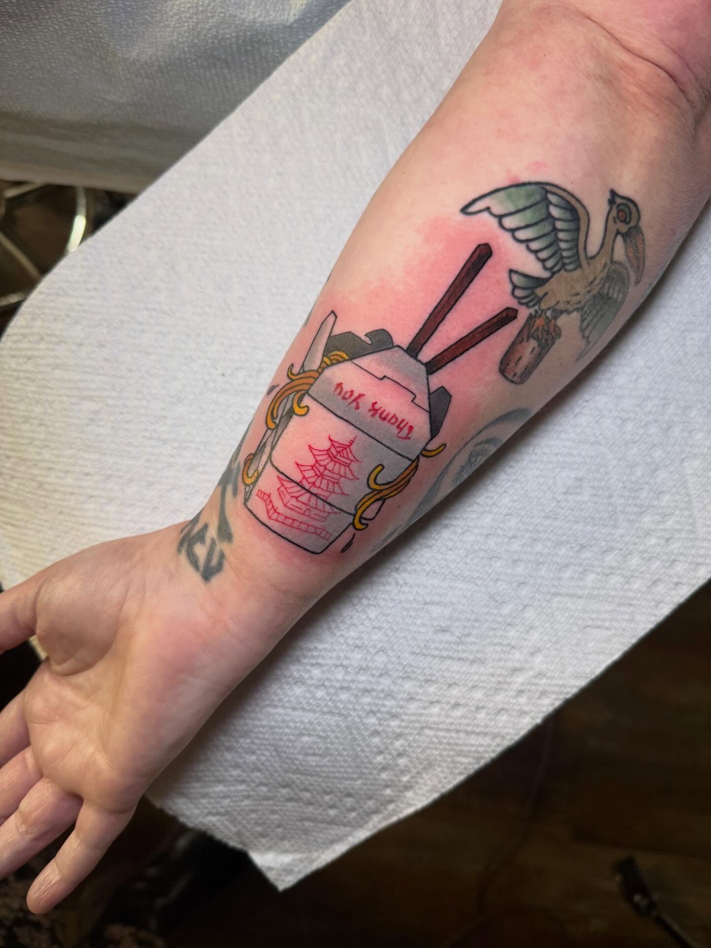 Tattoo by @trashcattattoos — watercolor