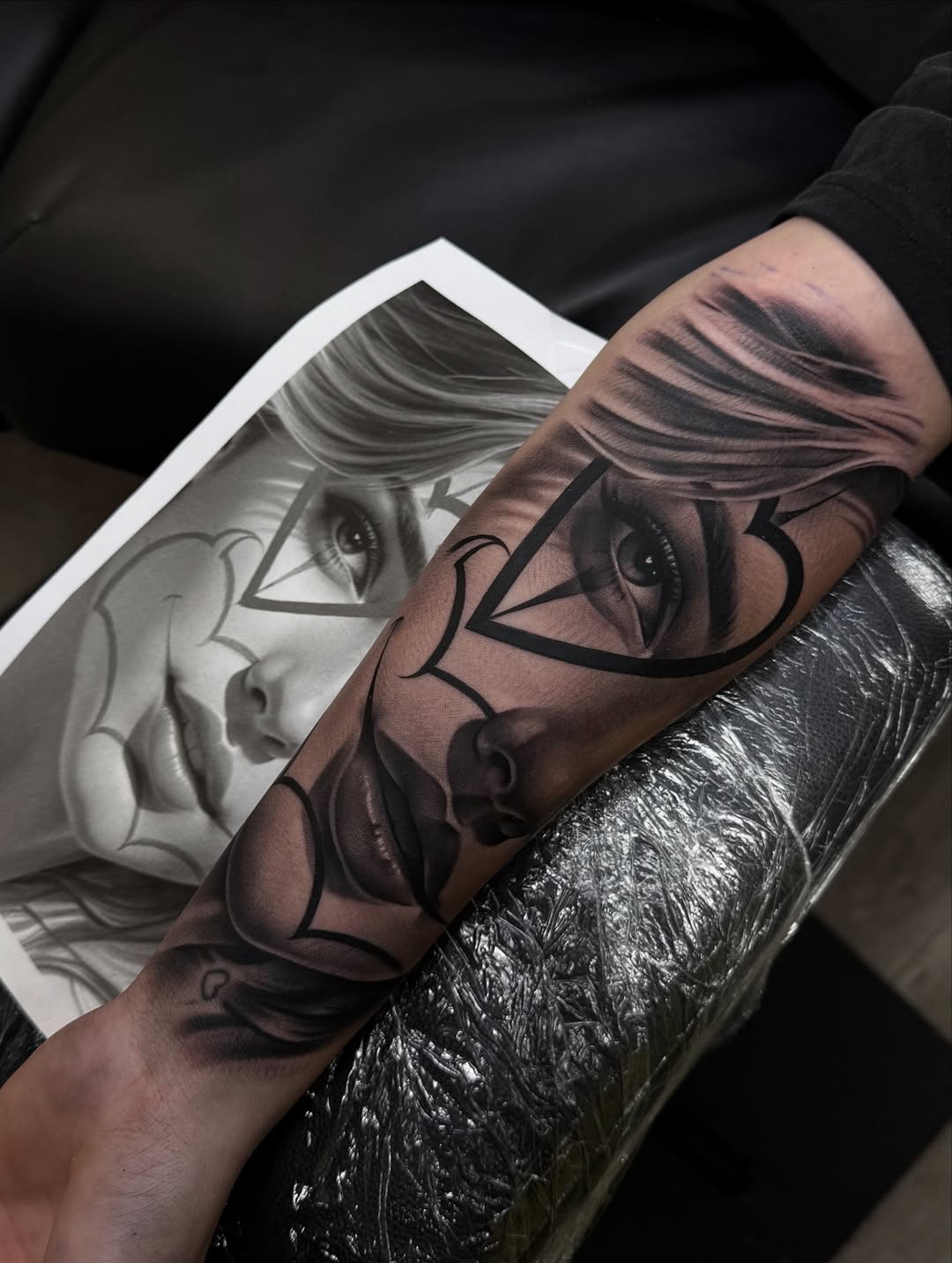 Tattoo by @tattoo_beez — black_and_grey, realism