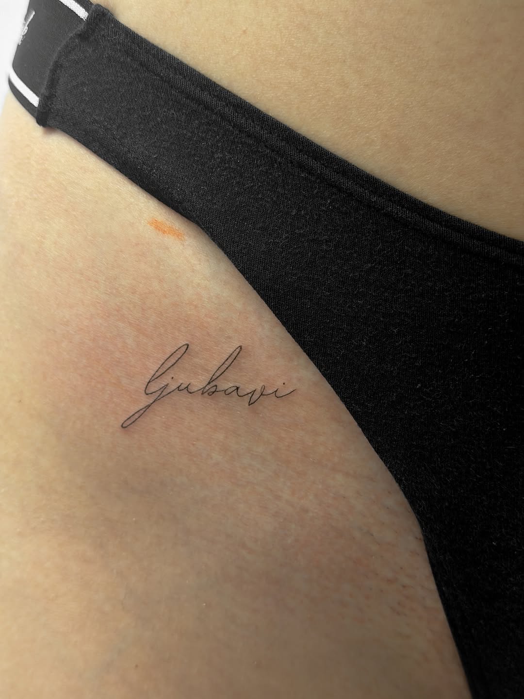 Tattoo by @inkedxalex — lettering_script, fine_line