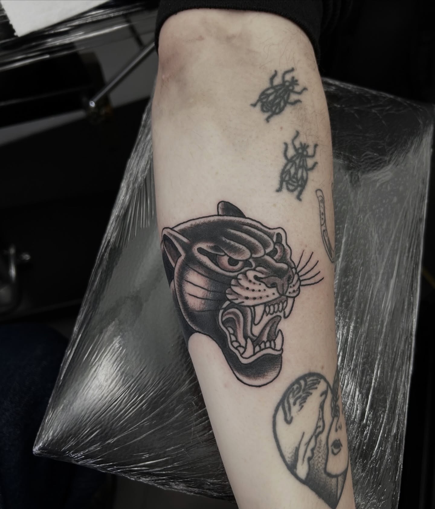 Tattoo by @barneycolestattoo — american_traditional, black_and_grey
