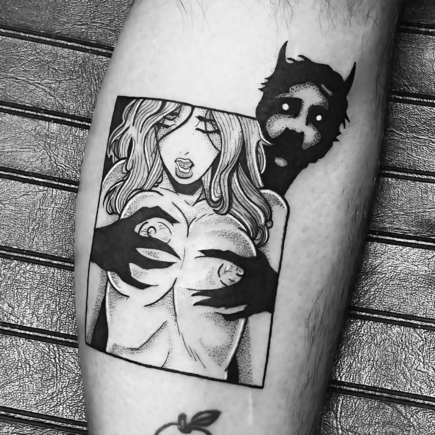Tattoo by @jonvonschlong — dotwork, dark_realism