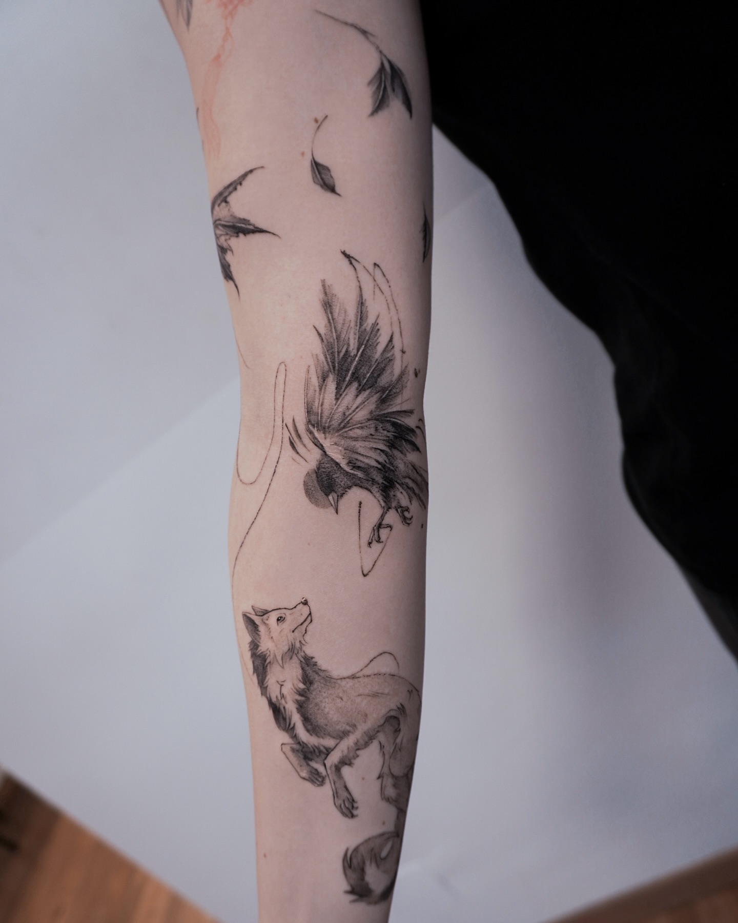 Tattoo by @maru.tattooist — black_and_grey, realism