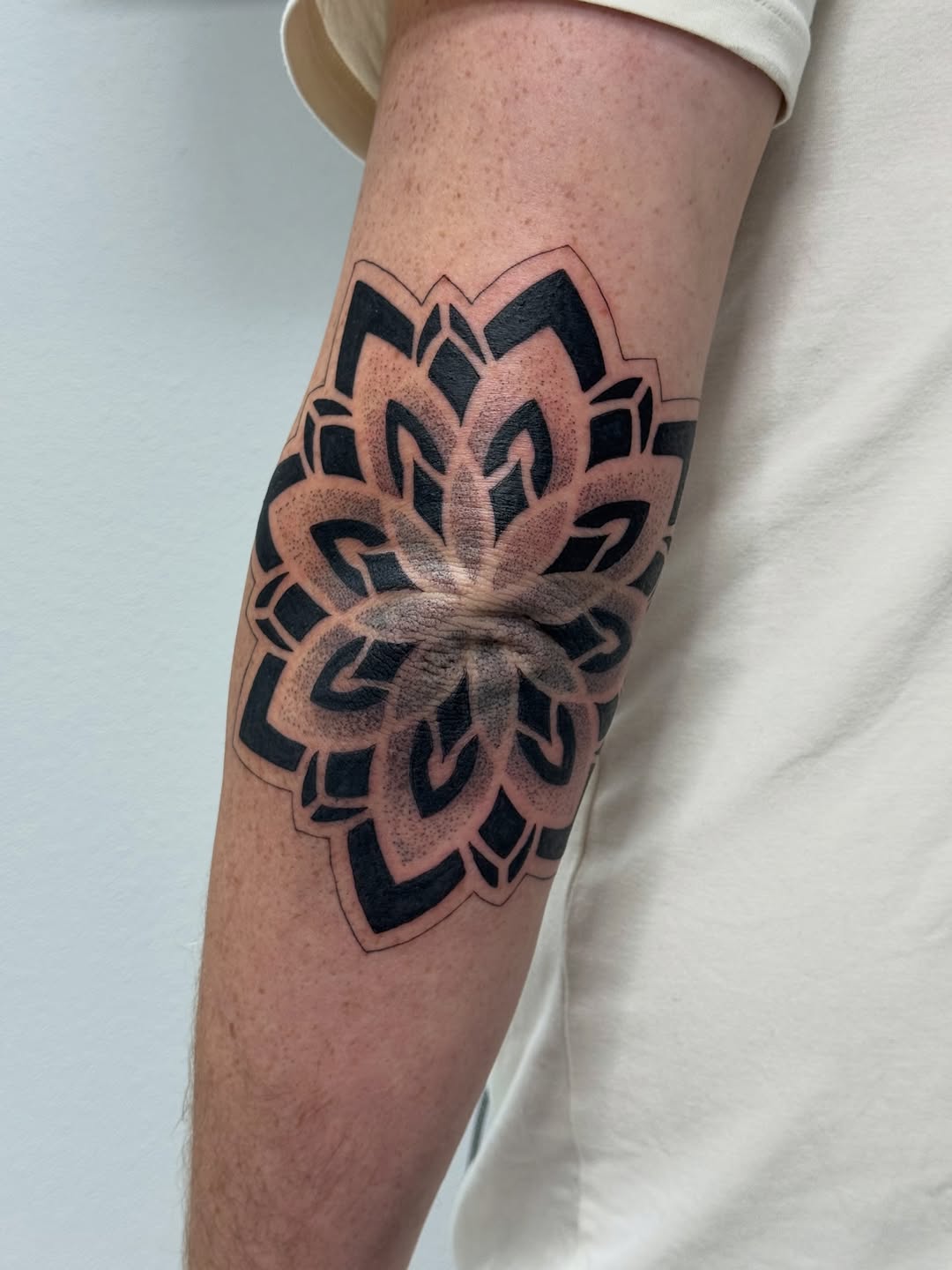Tattoo by @artbylaceebeth — geometric, dotwork