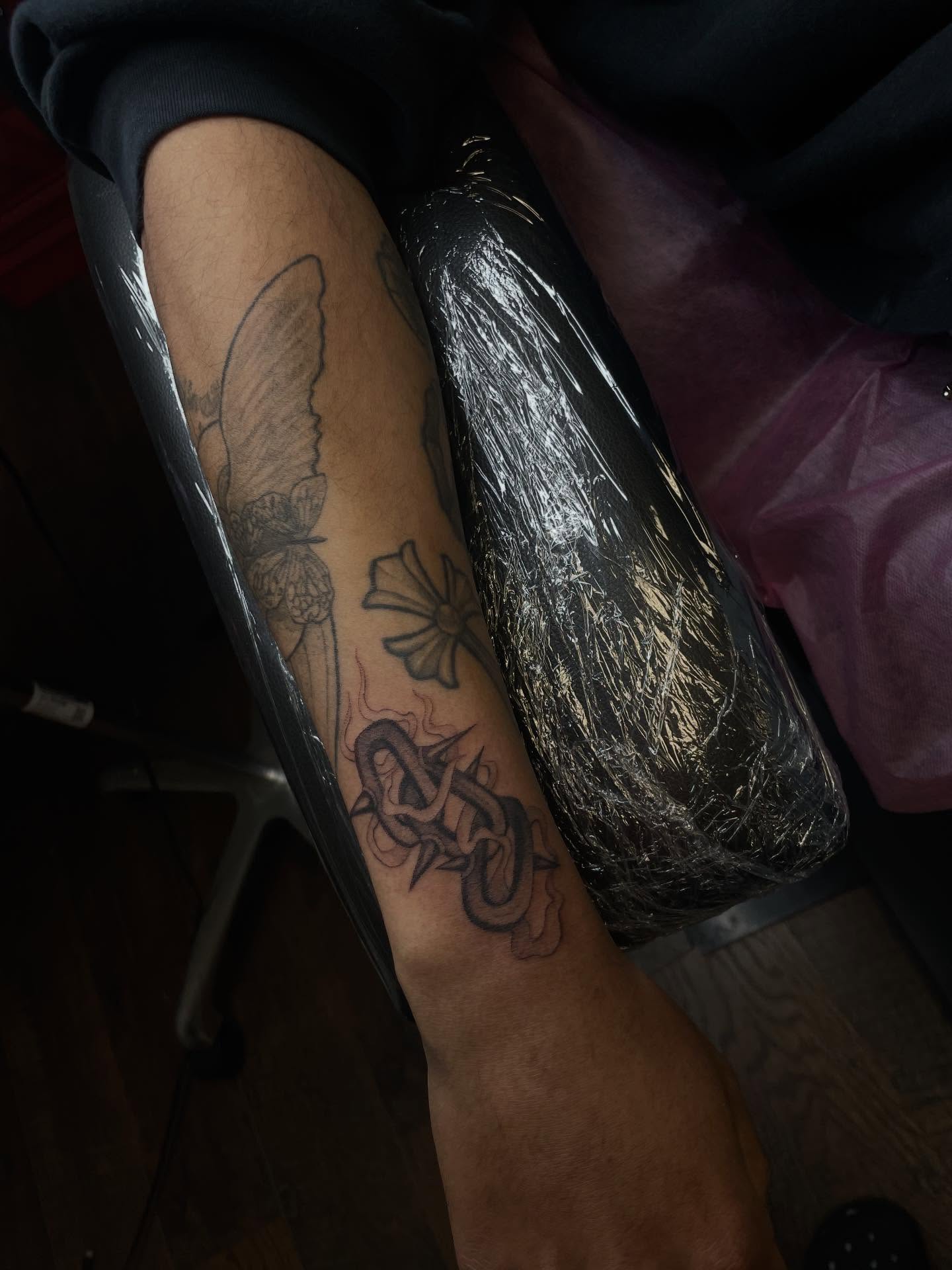 Tattoo by @_sinnertattoos — black_and_grey