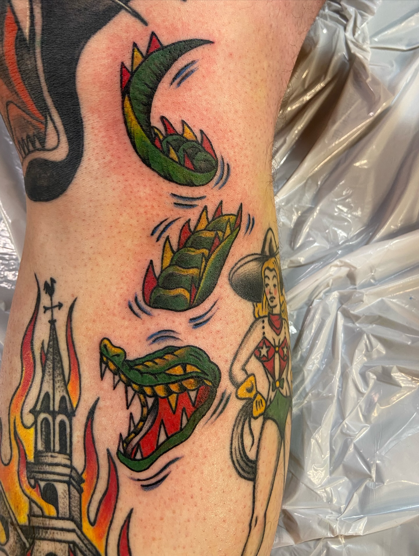 Tattoo by @theblackdottattoo — american_traditional