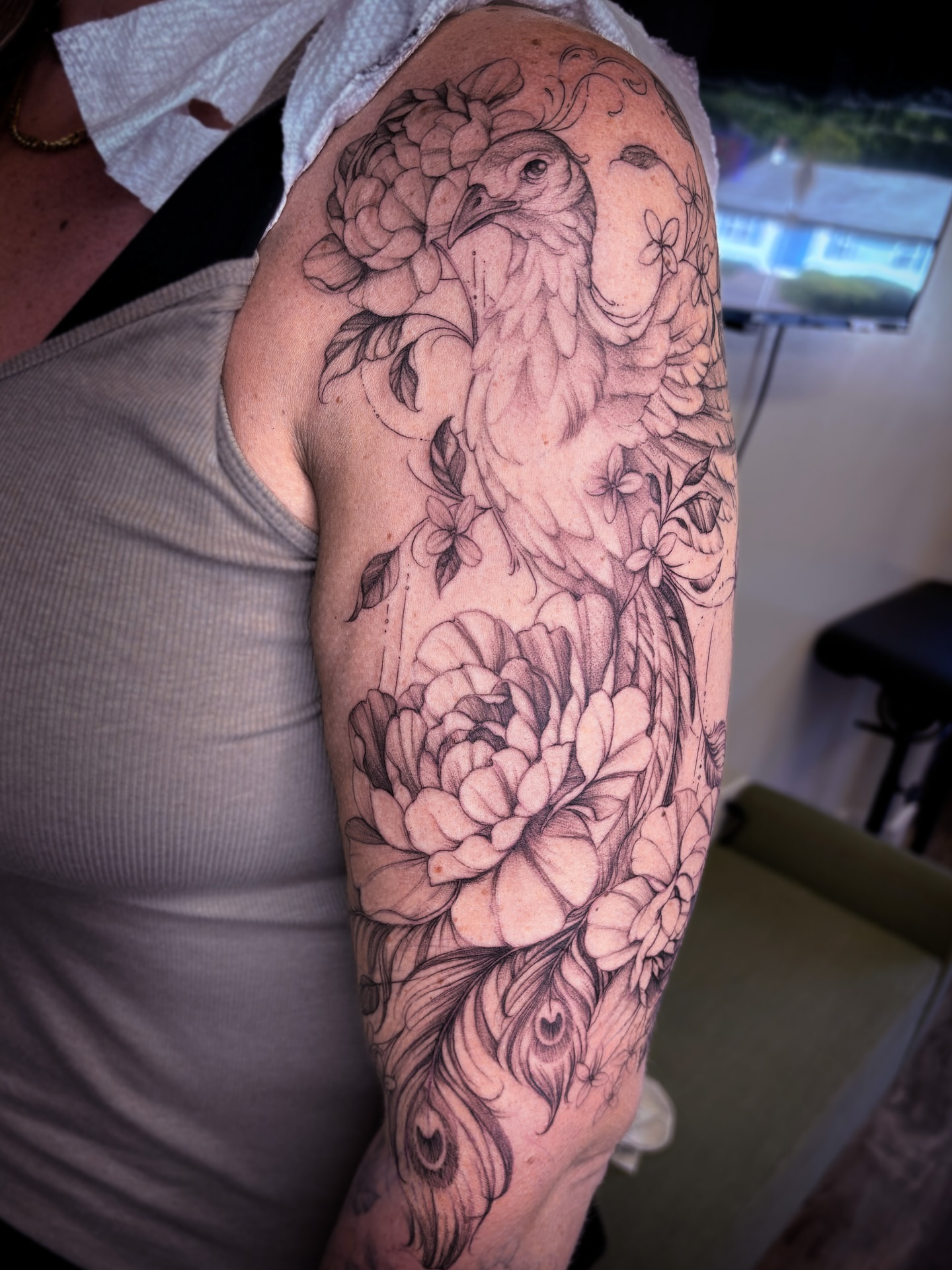 Tattoo by @jenpetronella — black_and_grey, realism