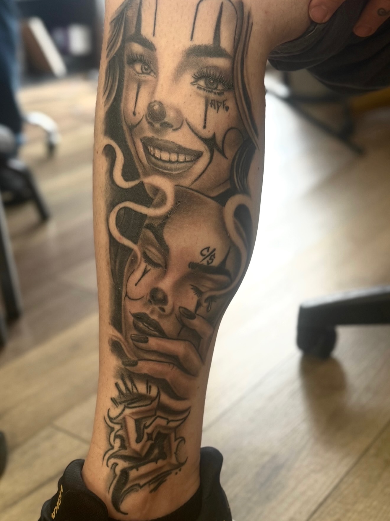 Tattoo by @jedlewis23 — black_and_grey, realism