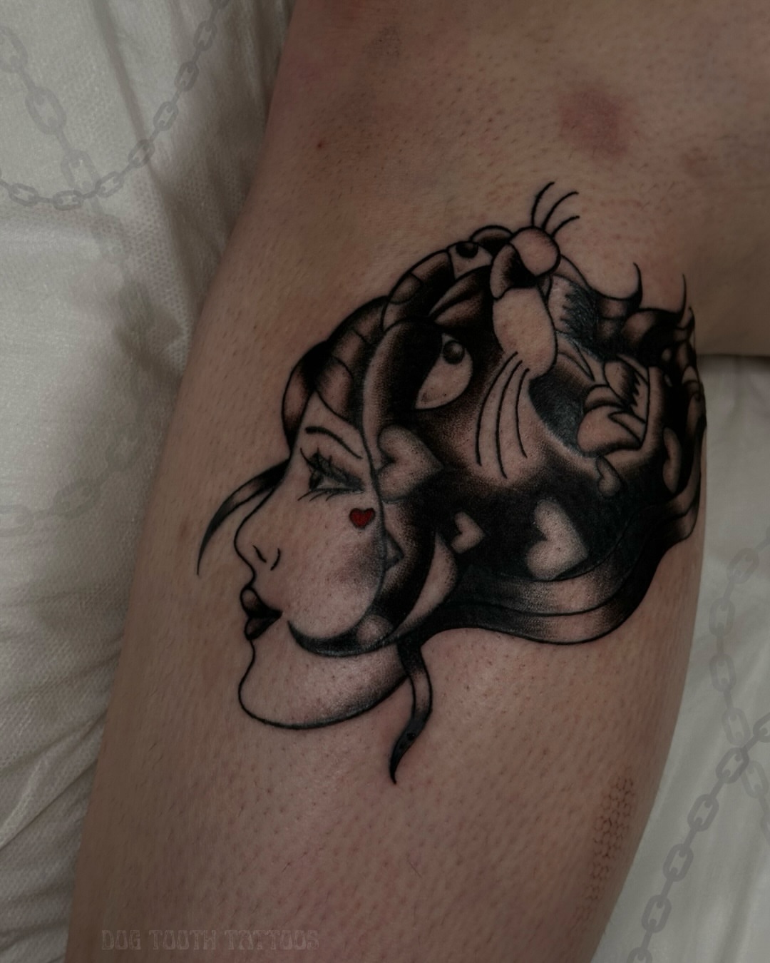 Tattoo by @dogtoothtattoos — american_traditional, black_and_grey