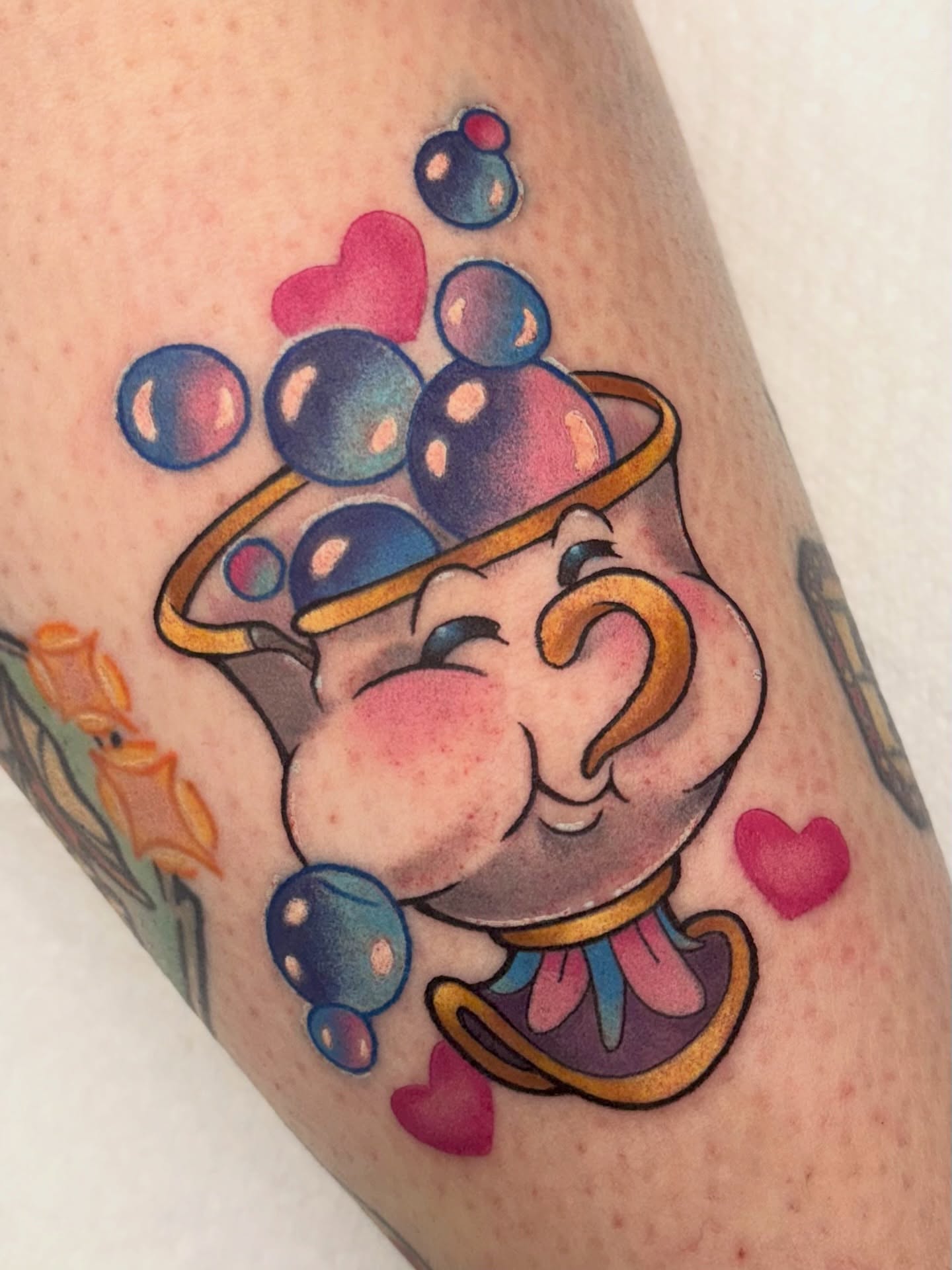 Chip American traditional tattoo on the forearm by Lilac Rose