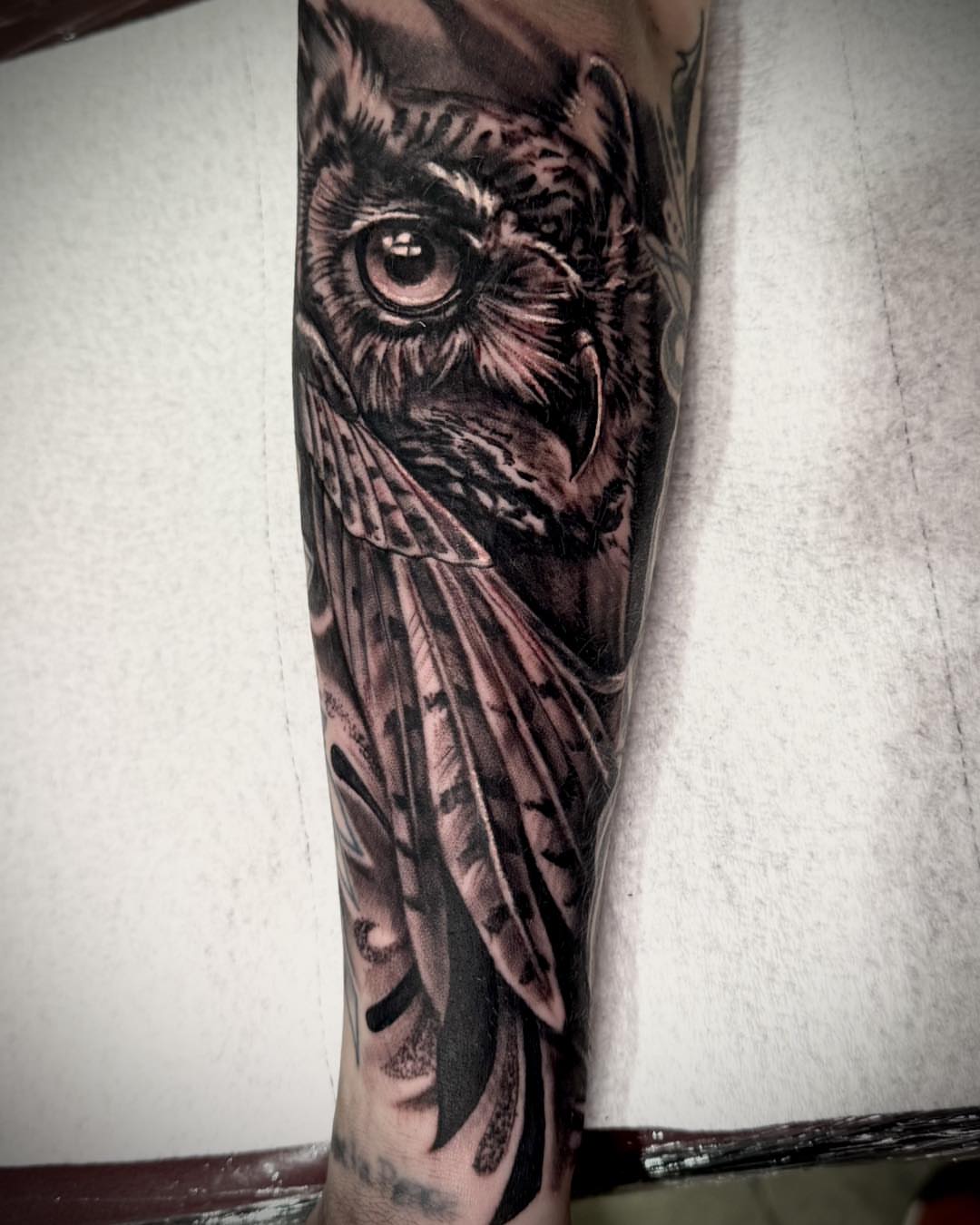 Tattoo by @jherrontattoo — realism, black_and_grey