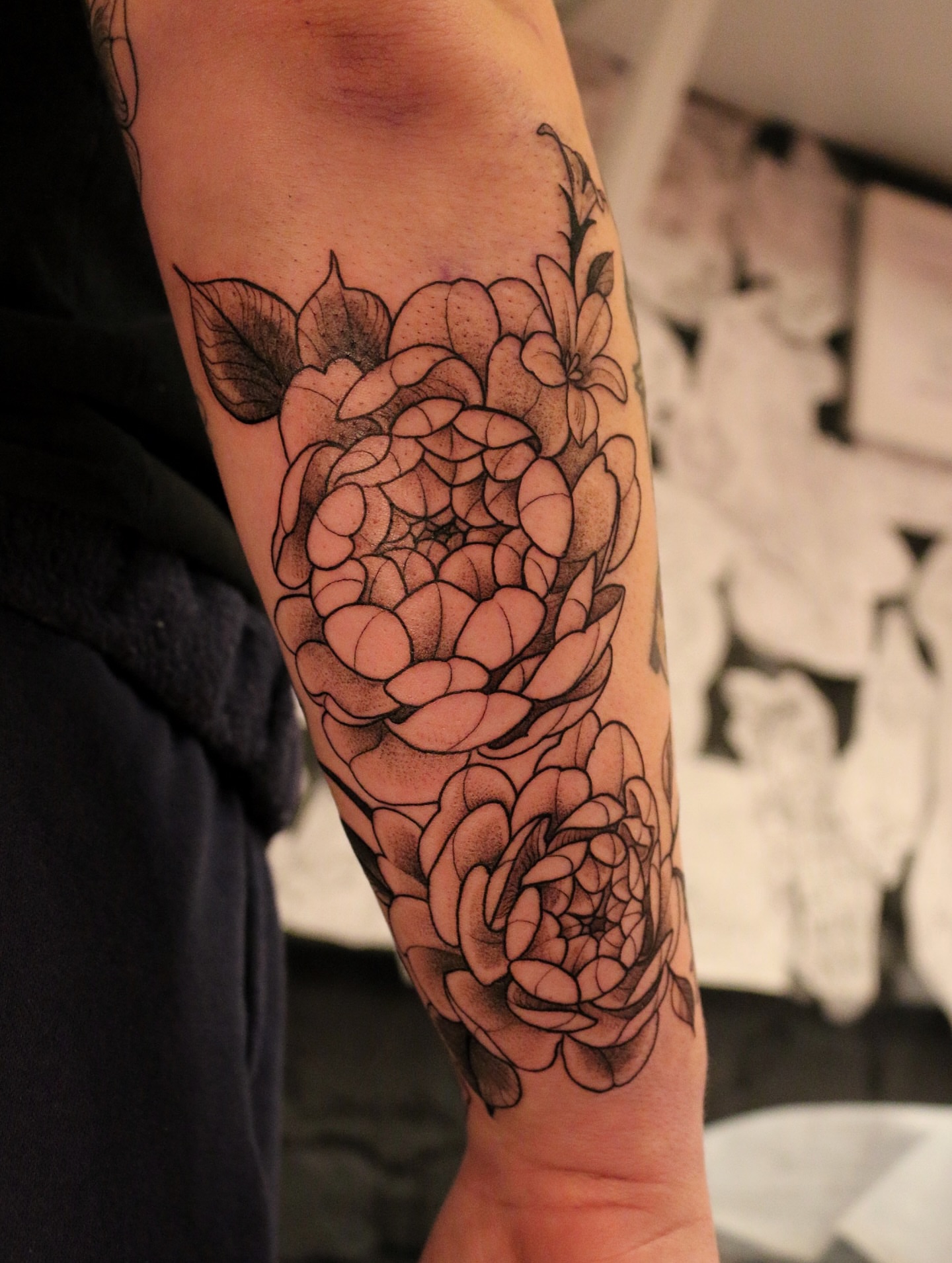 Tattoo by @summerbee_tattoo — dotwork, black_and_grey
