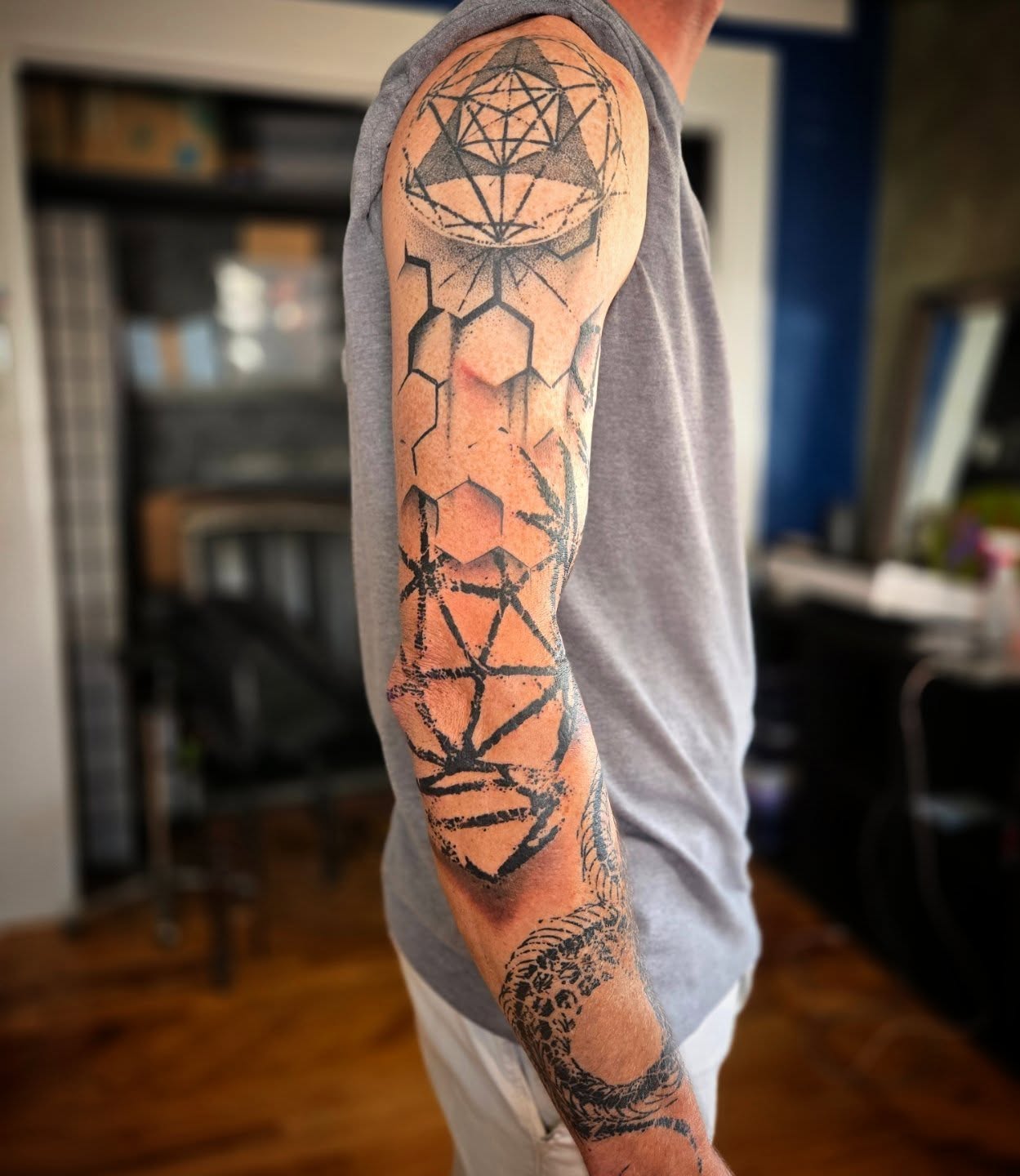 Tattoo by @aaronistattoo — geometric