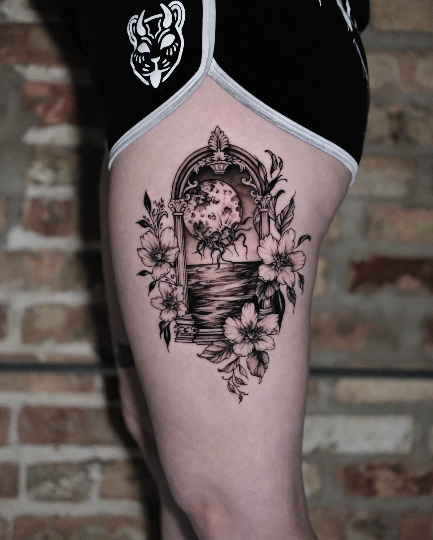 Tattoo by @hellbunnytattoos — black_and_grey, realism