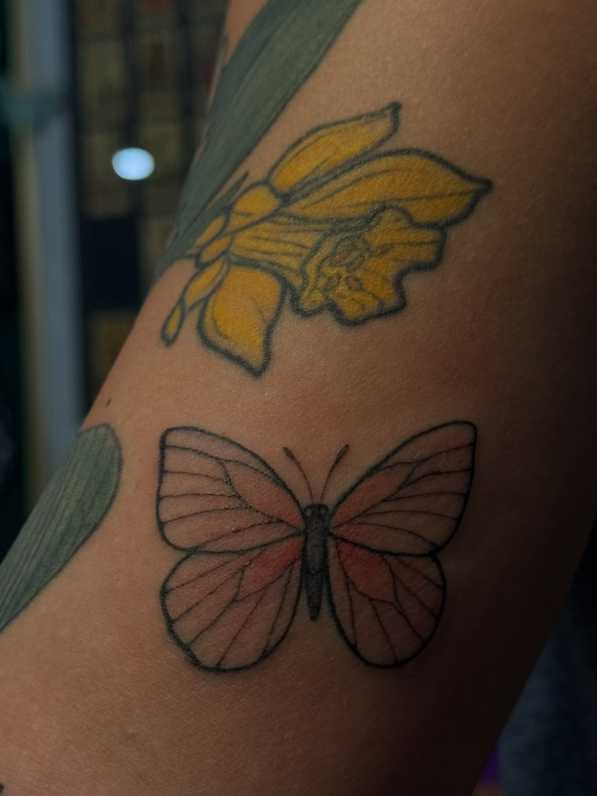 Butterfly realism tattoo on the forearm by jess jené jones, Portland, Oregon