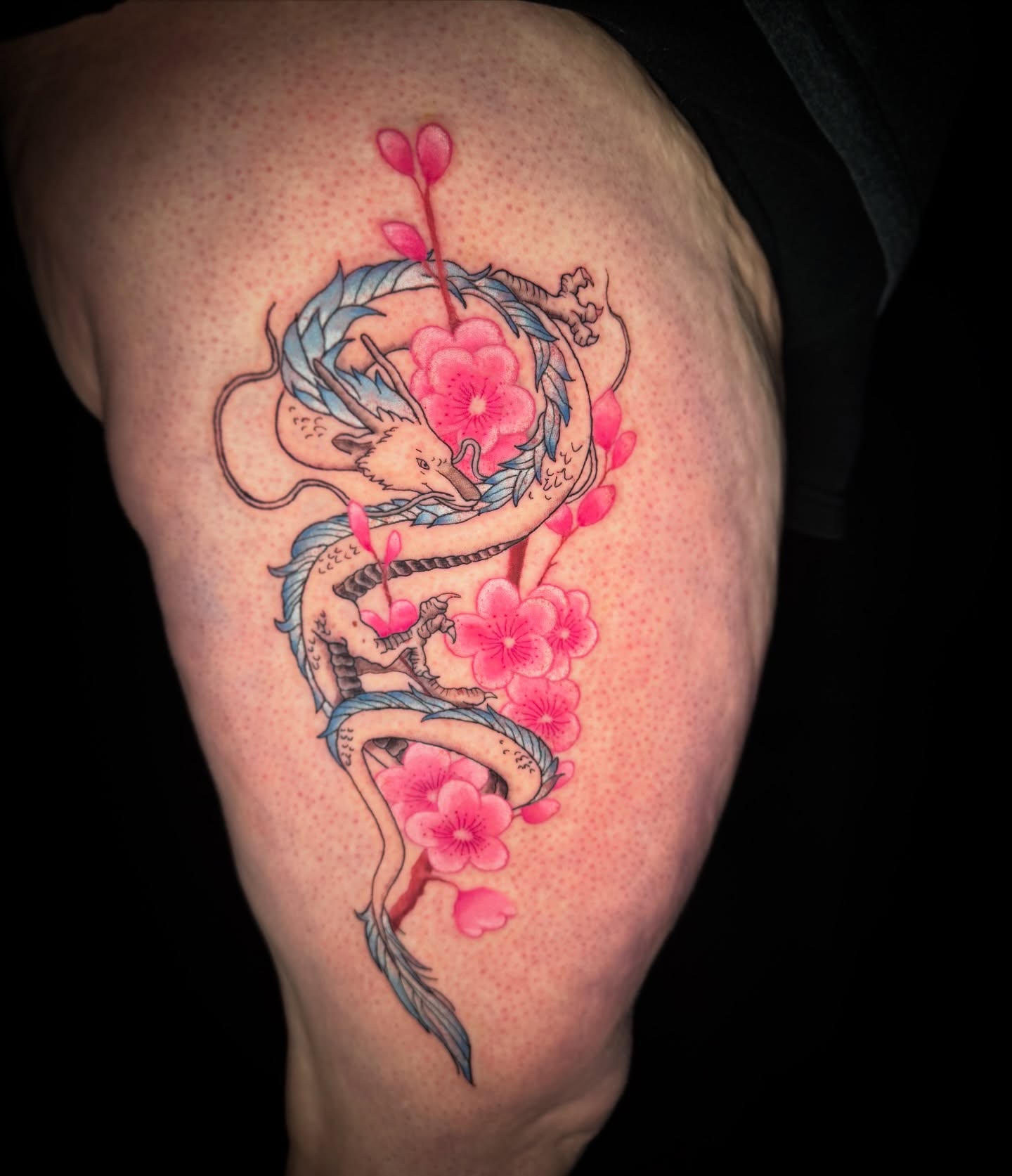 Tattoo by @redheadvendetta — dotwork, japanese_irezumi