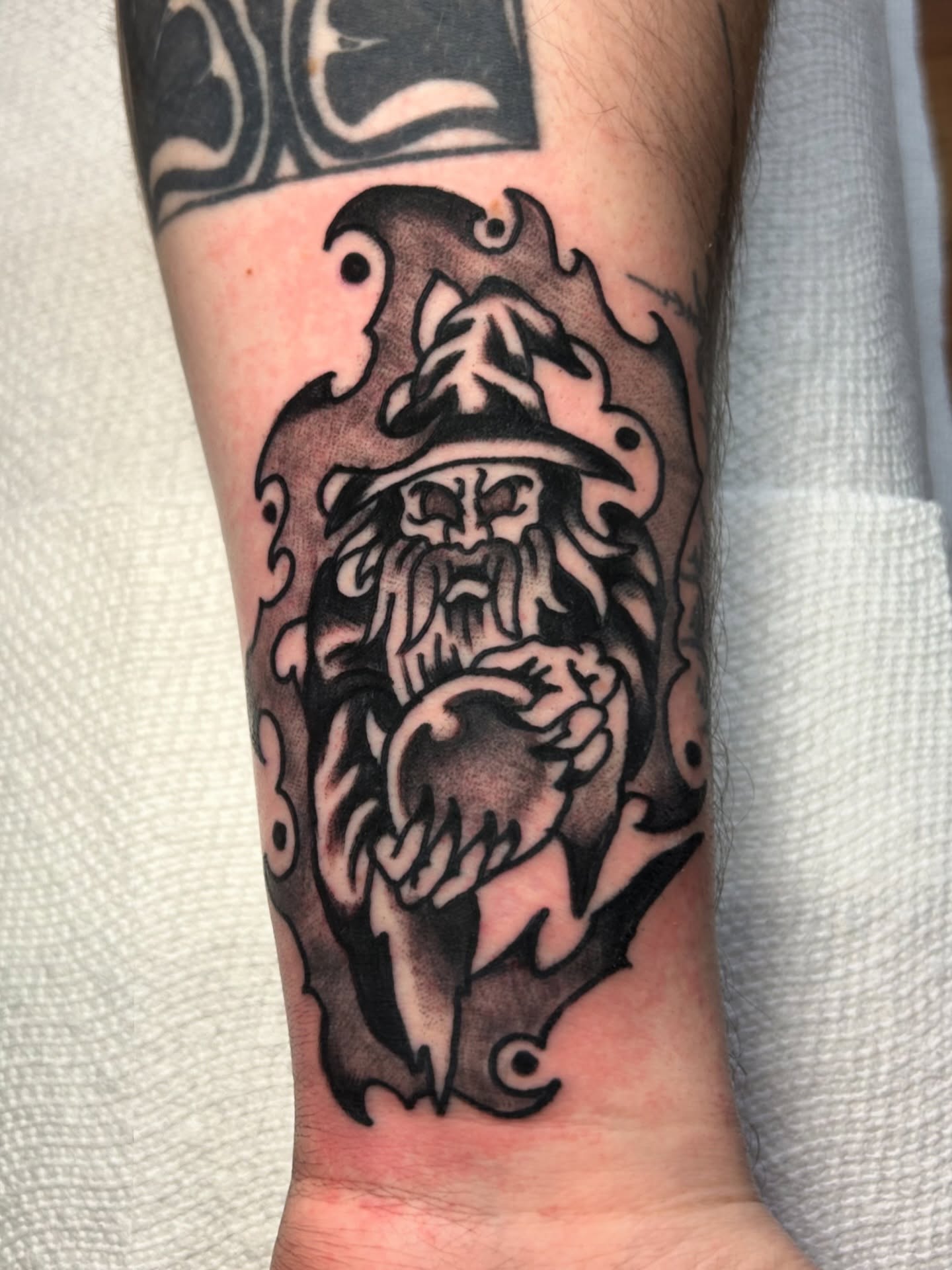 Tattoo by @bagofbones — black_and_grey