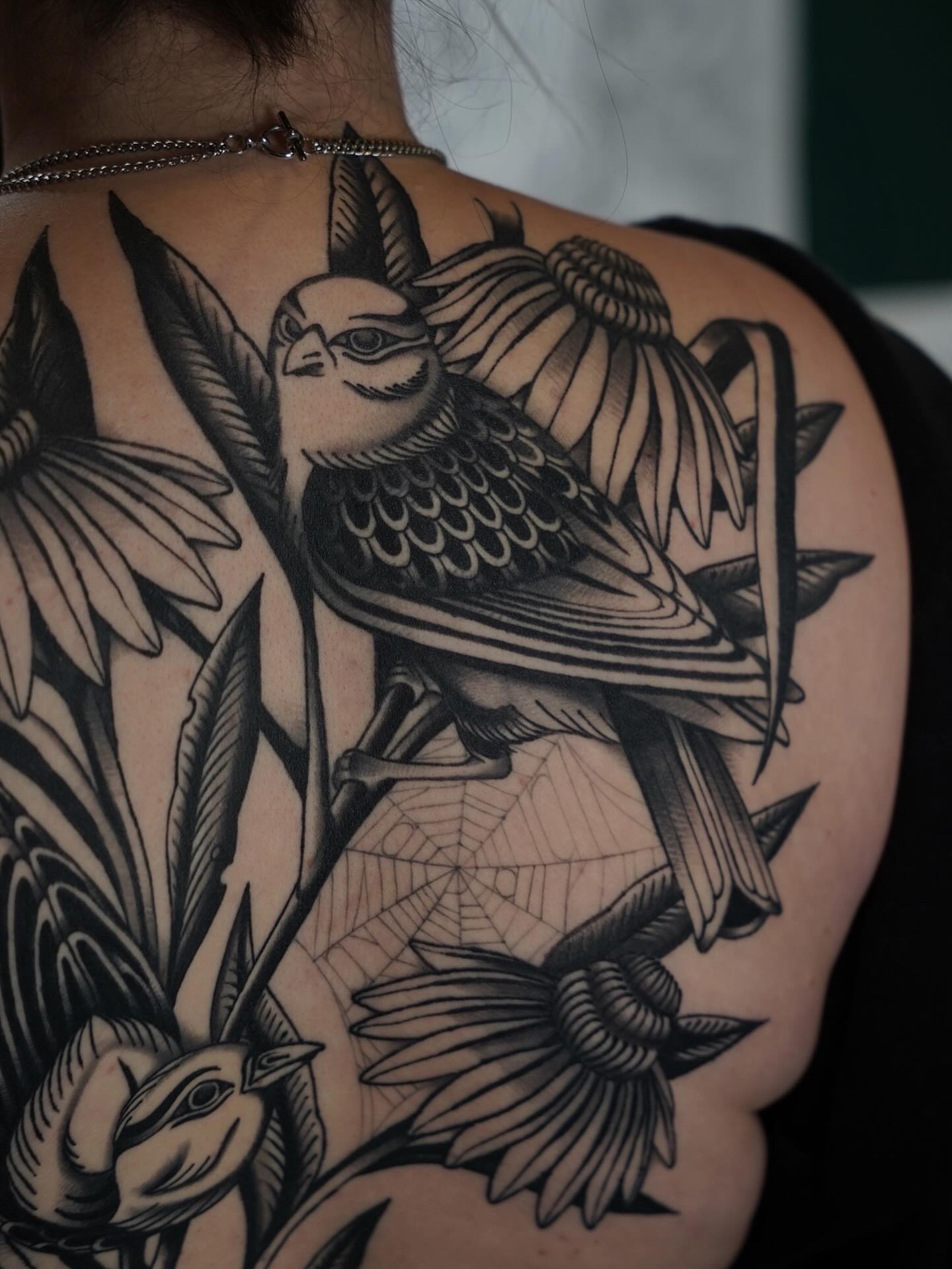 Tattoo by @joana.tattooer — american_traditional, black_and_grey