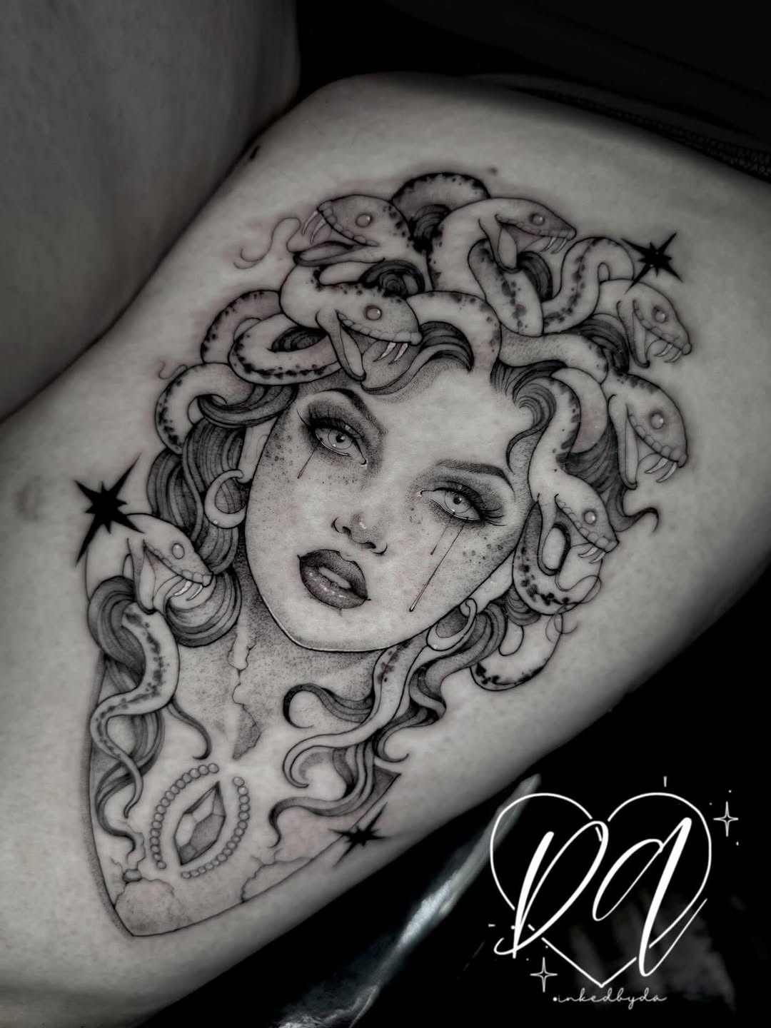Tattoo by @inkedby_daltonalexandria — black_and_grey, realism