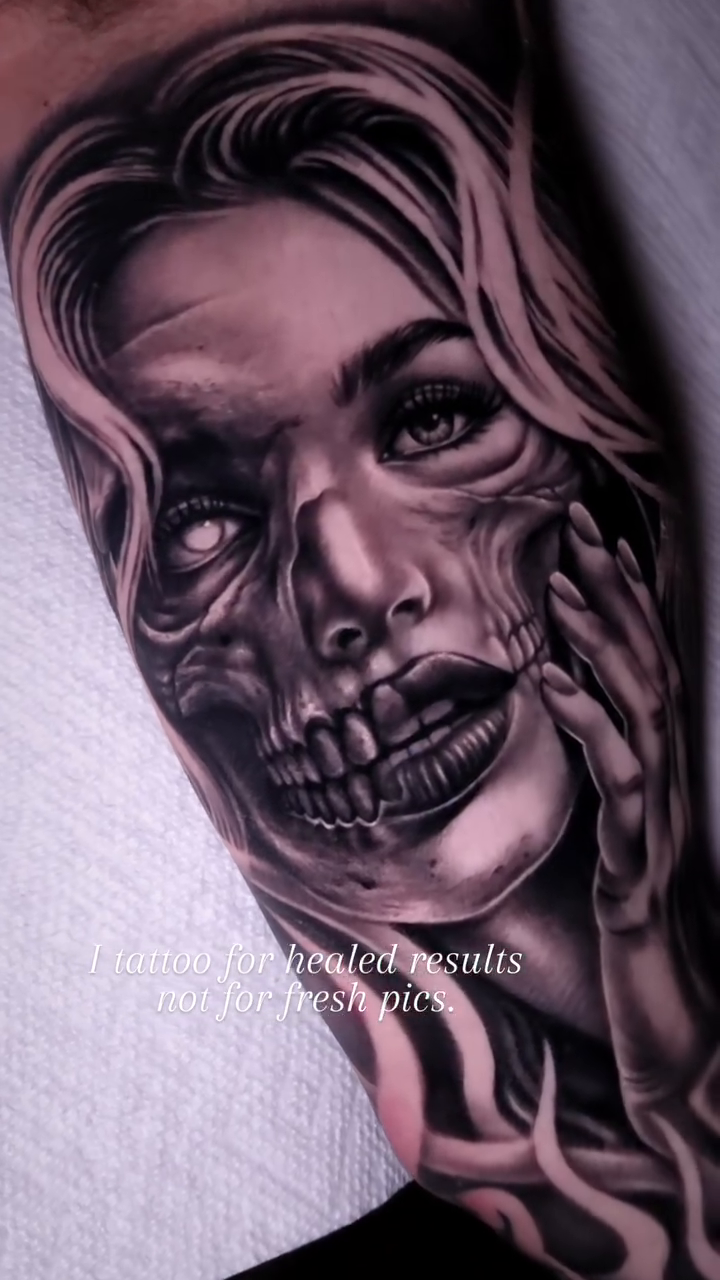 Tattoo by @tattoosbyshiva — realism, dark_realism