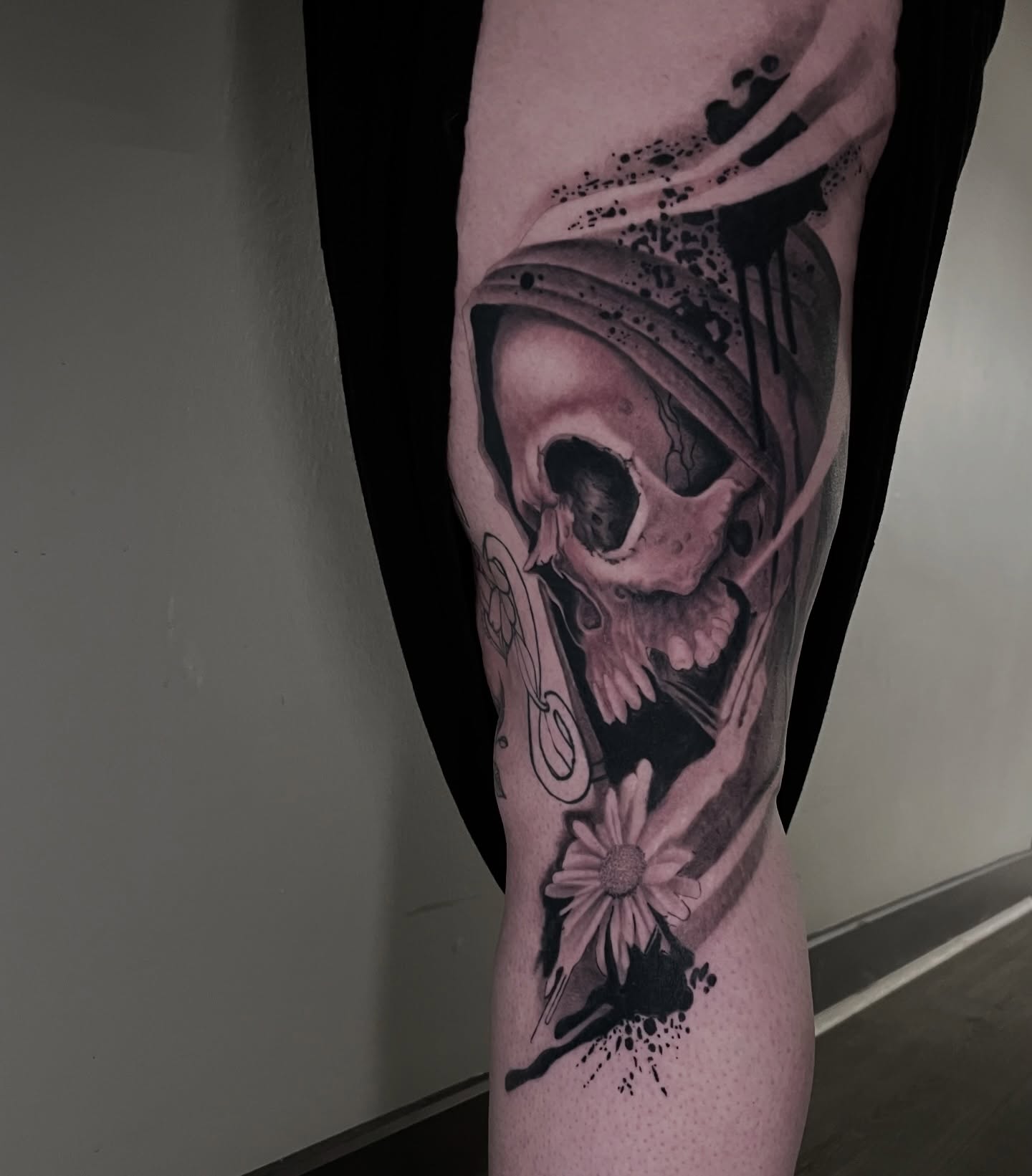 Tattoo by @fishbonestattoo — black_and_grey, realism