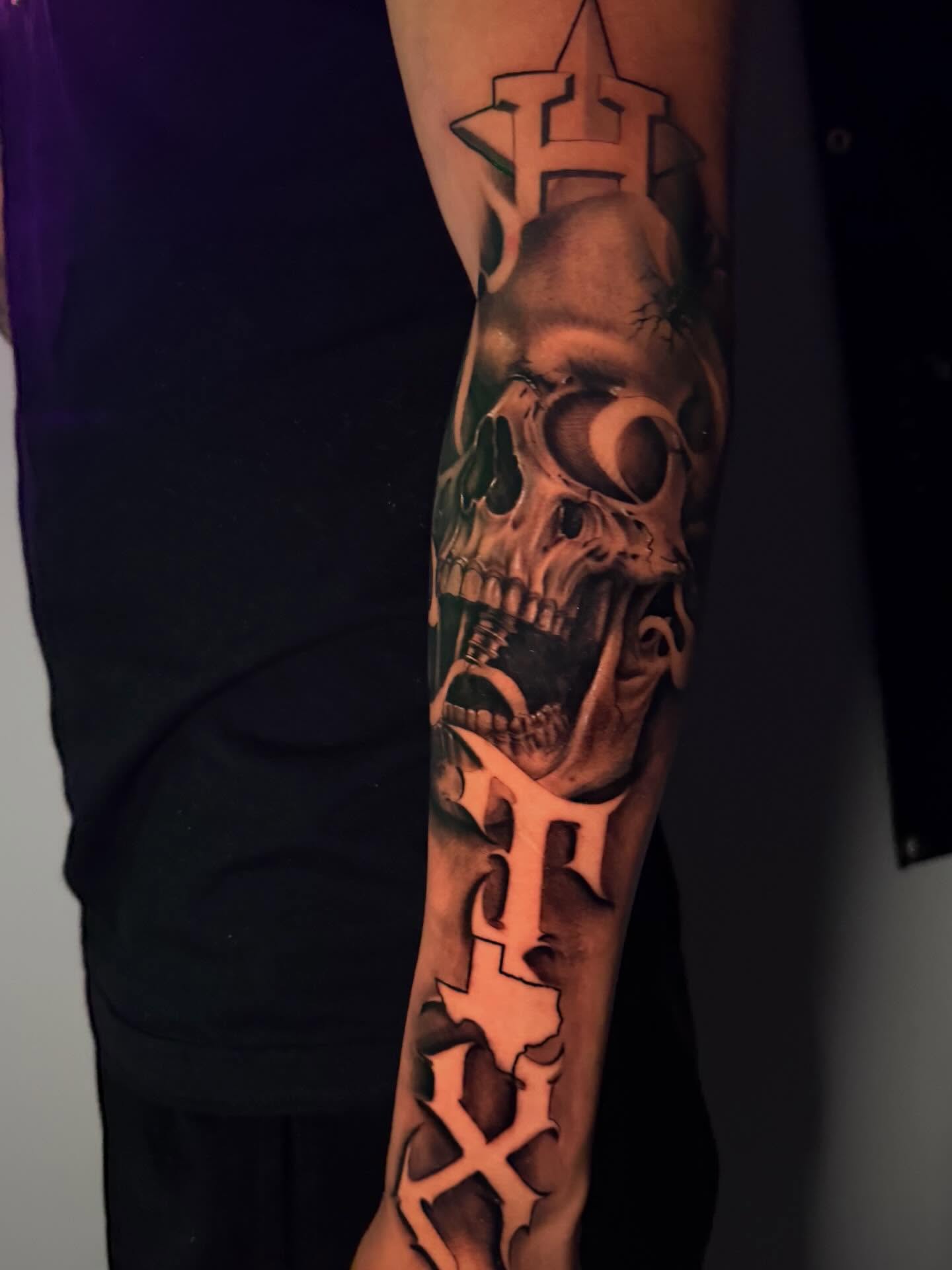 Tattoo by @blessedbyfrancisco_ — realism, dark_realism