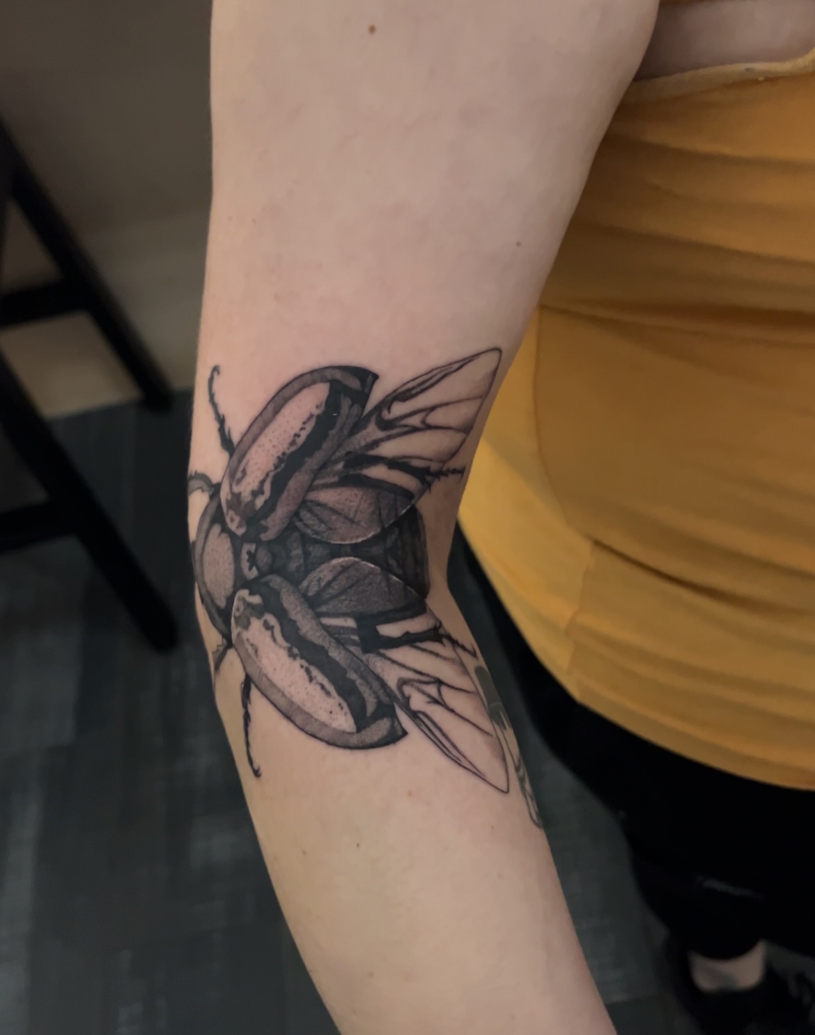 Bee black and grey tattoo on the forearm by β¨ ππ π₯π ππππ₯π β¨Tattoo Studio