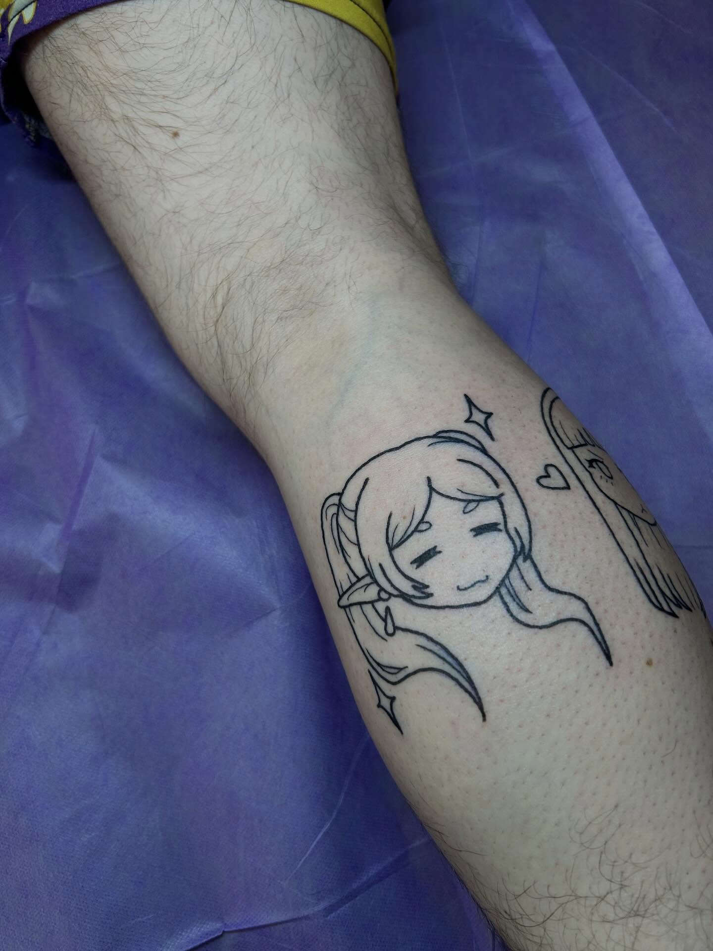 Tattoo by @raven.without.wings — anime