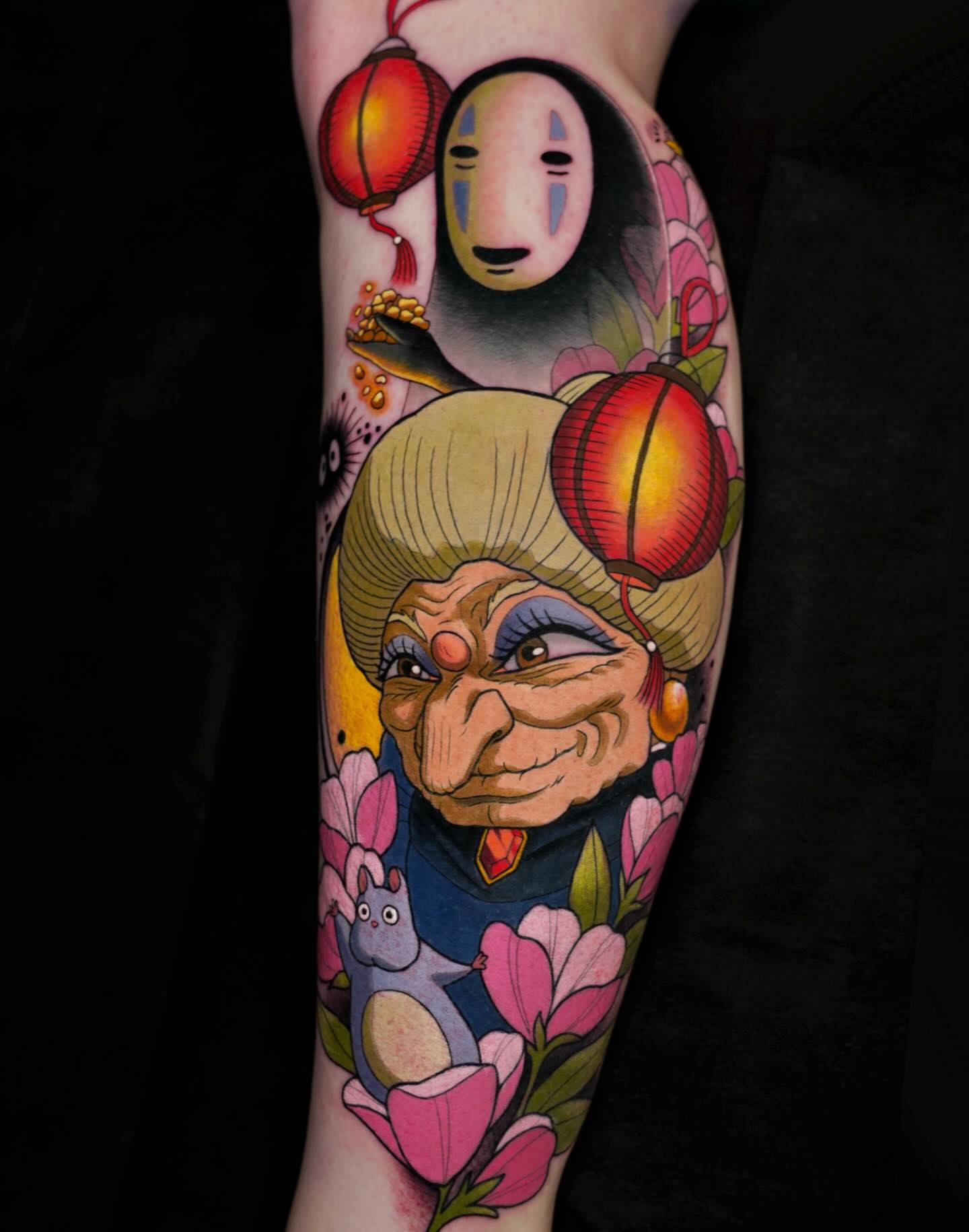 Tattoo by @sketchbrooke_ — anime, dotwork
