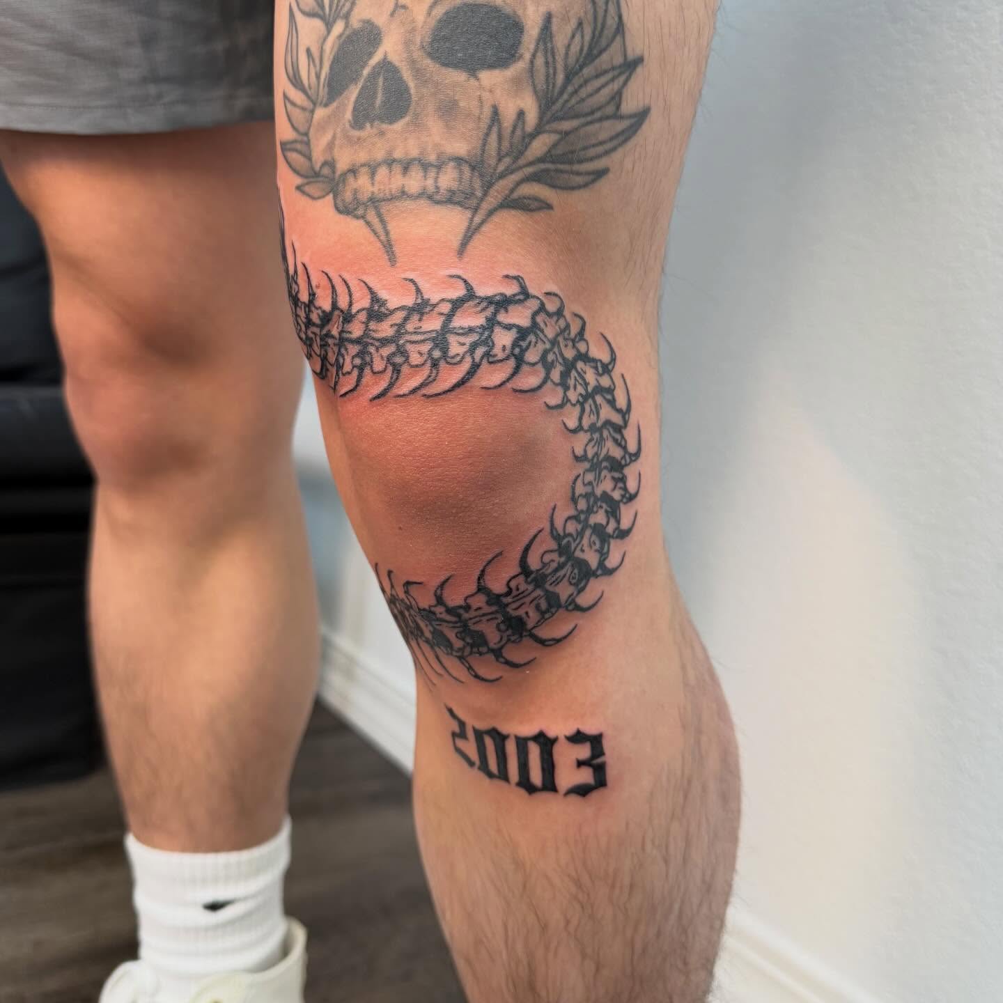 Tattoo by @angelbabyj.tattoos — black_and_grey, tribal
