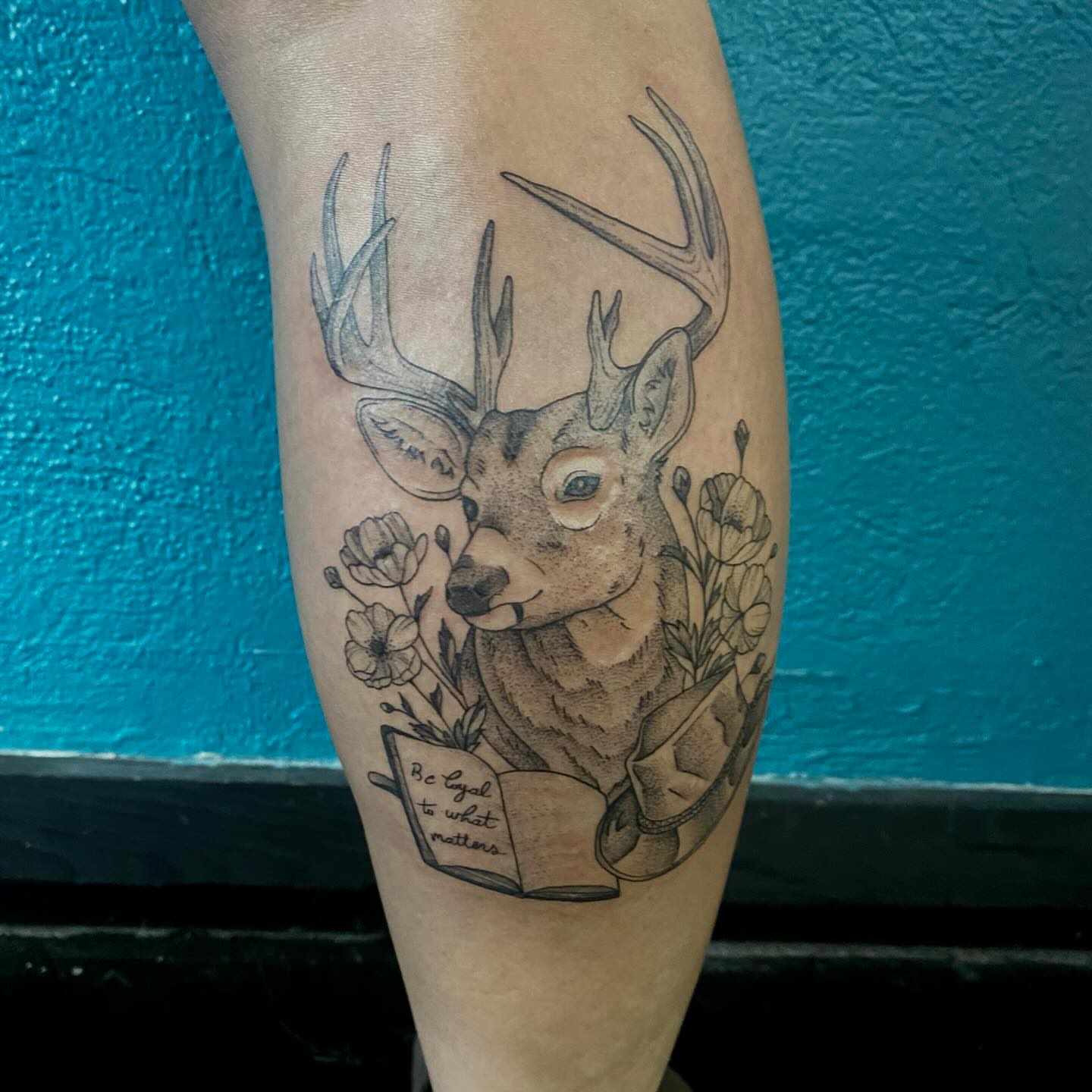 Tattoo by @emmaleighrosetattoos — black_and_grey, realism