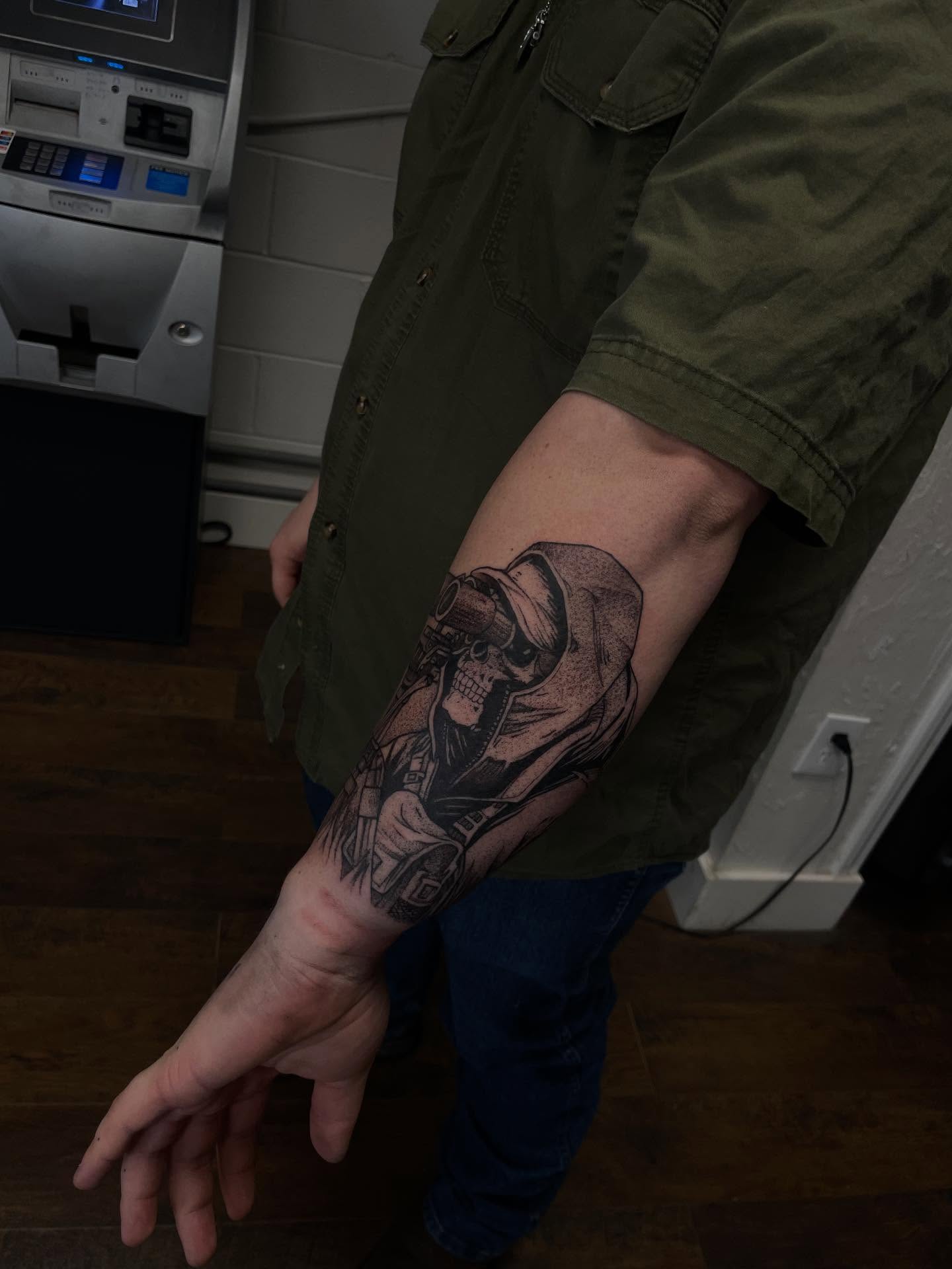 Tattoo by @_sinnertattoos — black_and_grey