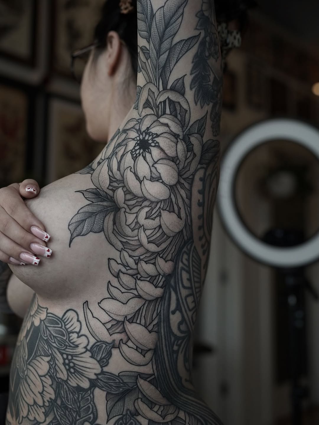 Tattoo by @thiefhands — japanese_irezumi, black_and_grey
