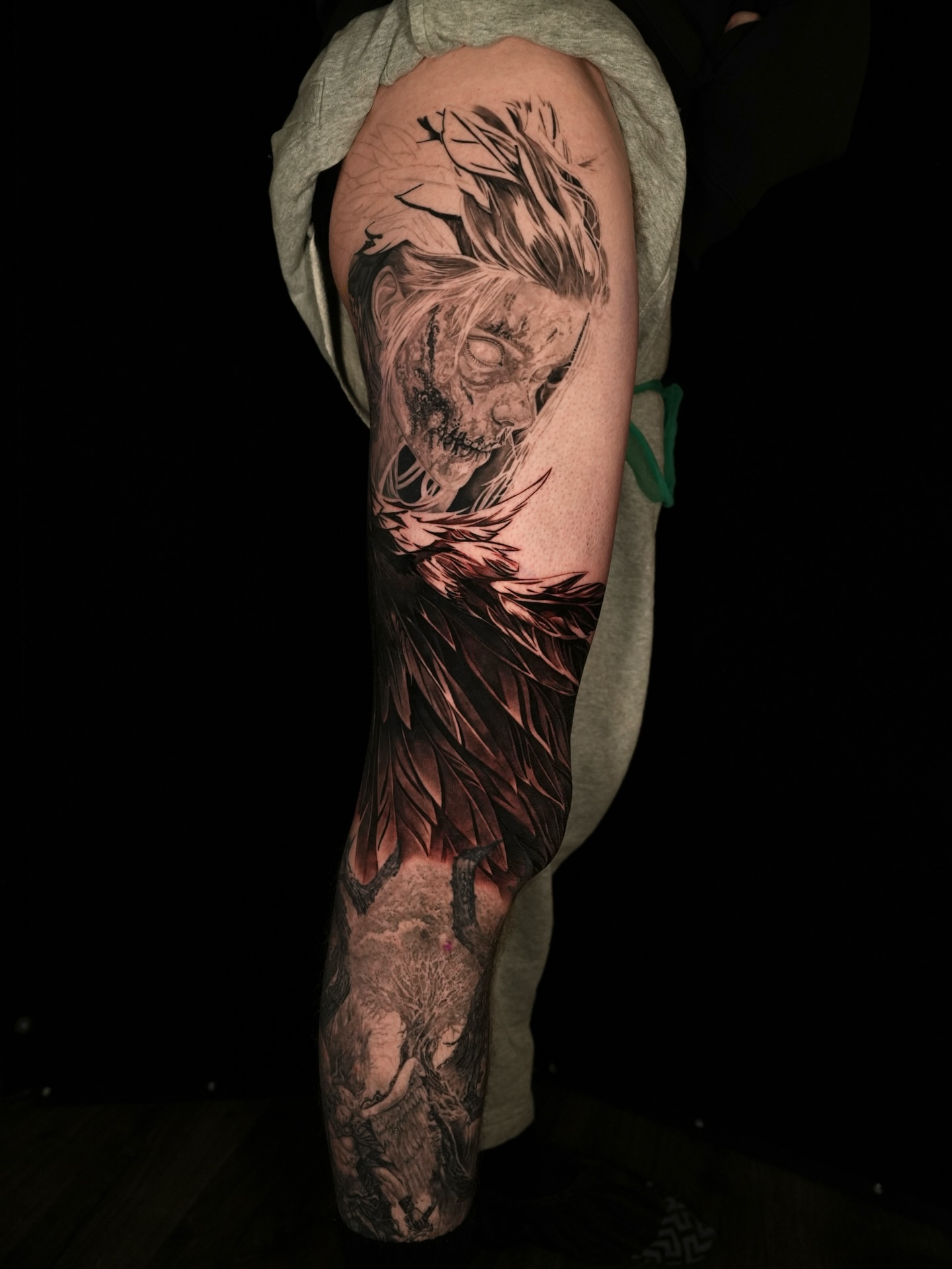 Tattoo by @brawdertattoo — black_and_grey, realism