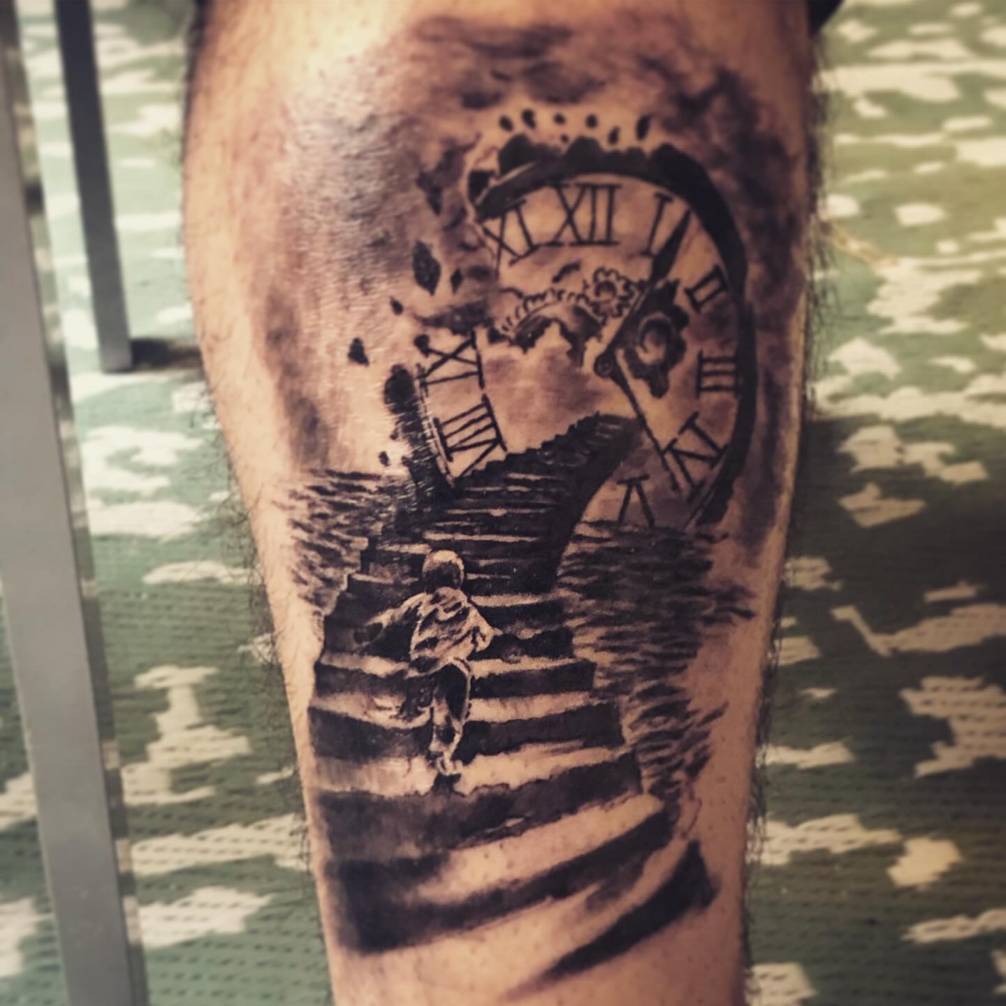 Tattoo by @carlosmoralesink — black_and_grey, realism