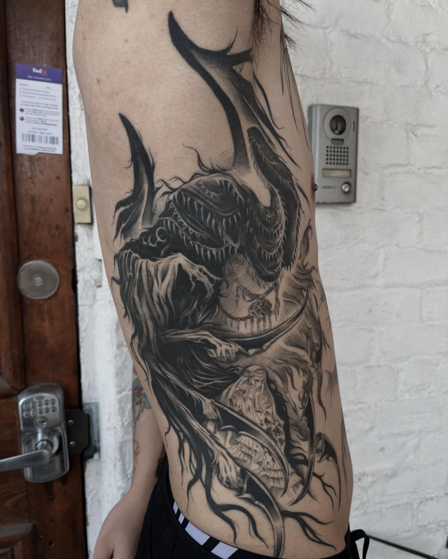 Tattoo by @apriljaytattoo — dark_realism