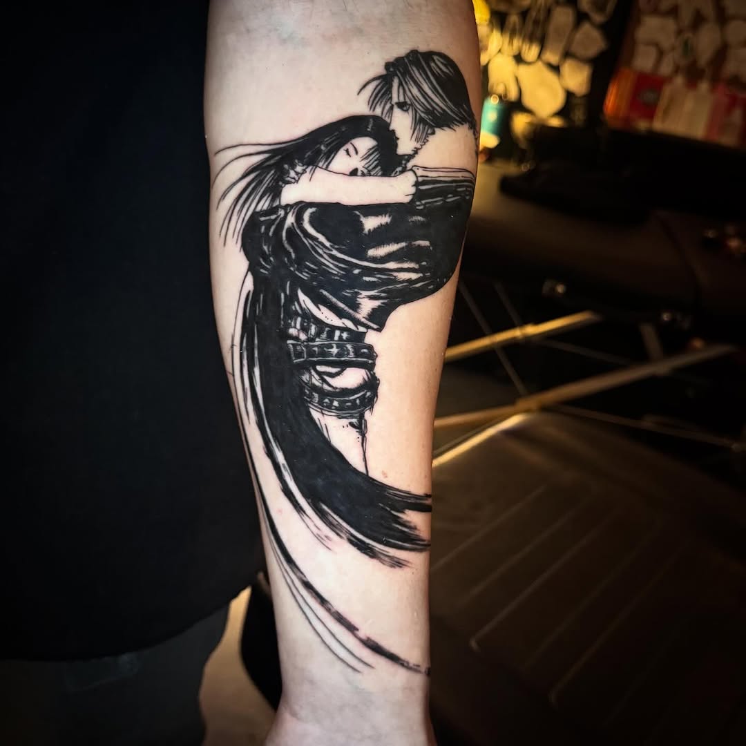 Tattoo by @alexandratattoos — blackwork, illustrative