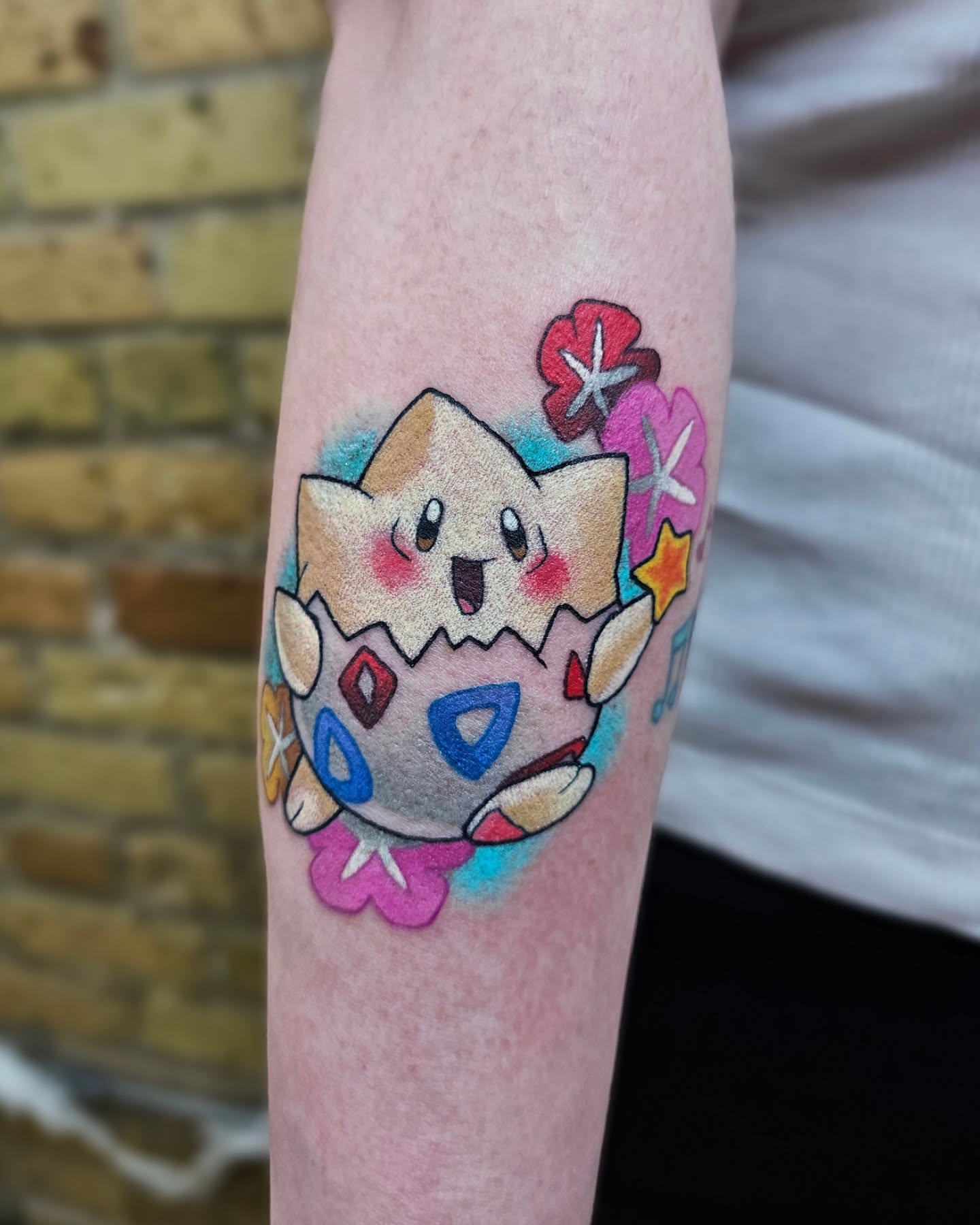 Tattoo by @alexalachutatattoos — dotwork, anime