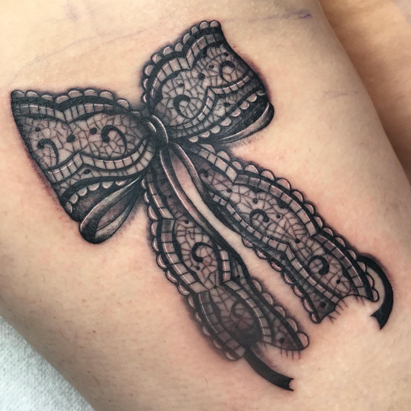 Tattoo by @marcpellantattoo — black_and_grey, ornamental