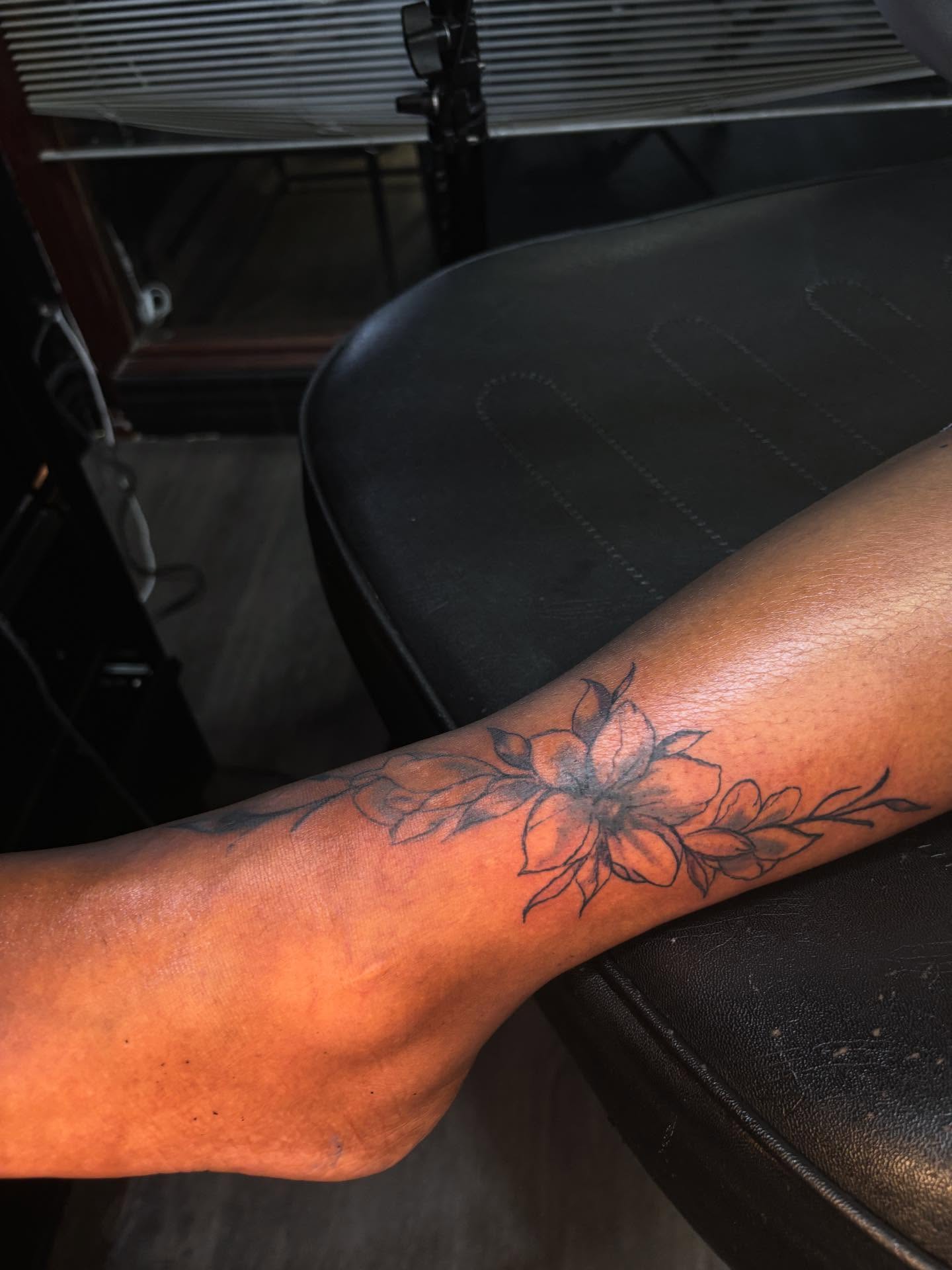 Tattoo by @allthings_comix — black_and_grey