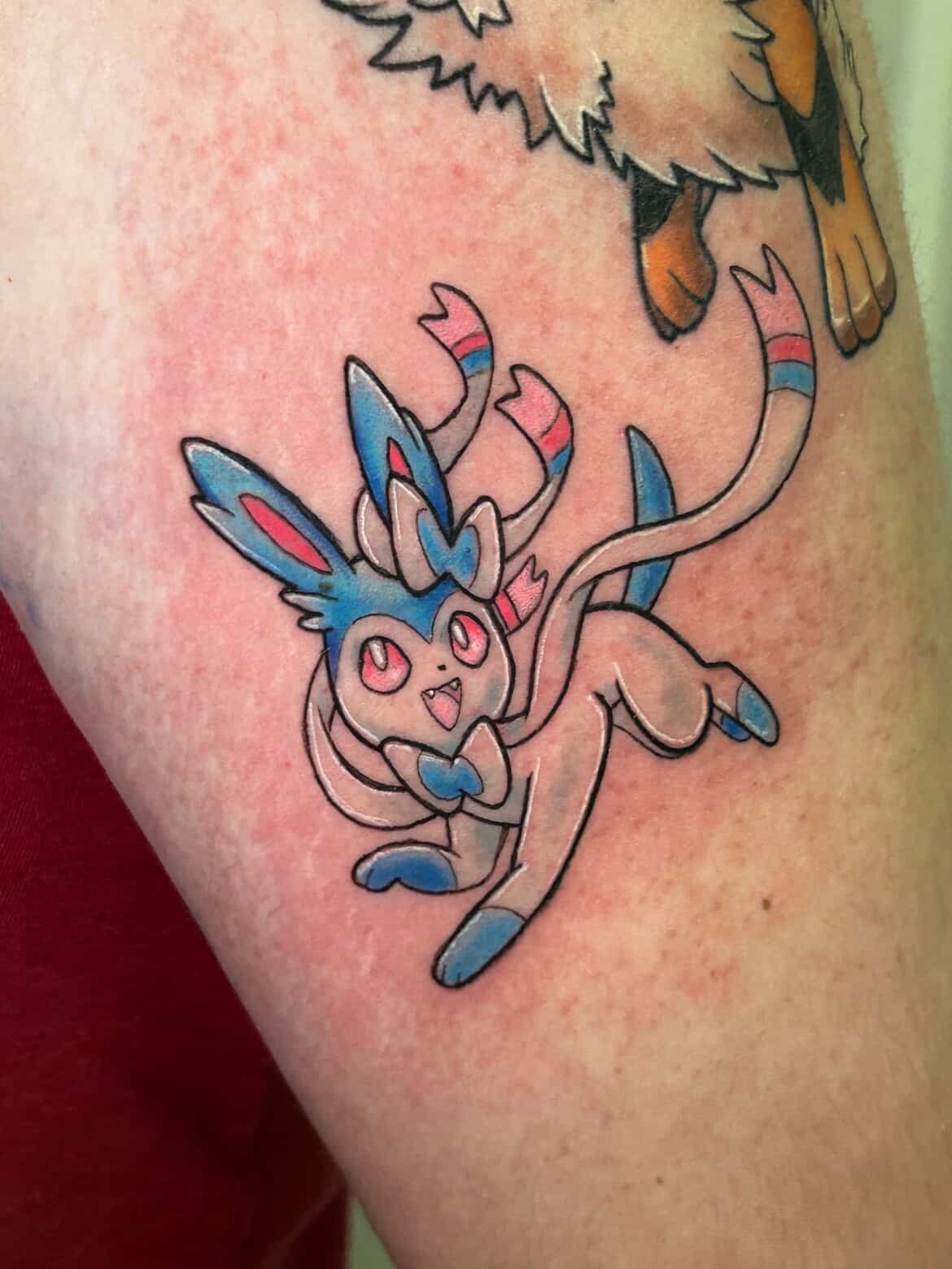Sylph new school tattoo on the thigh by 𝑲𝒂𝒊𝒕 𝑨𝒏𝒅𝒆𝒓𝒔𝒆𝒏