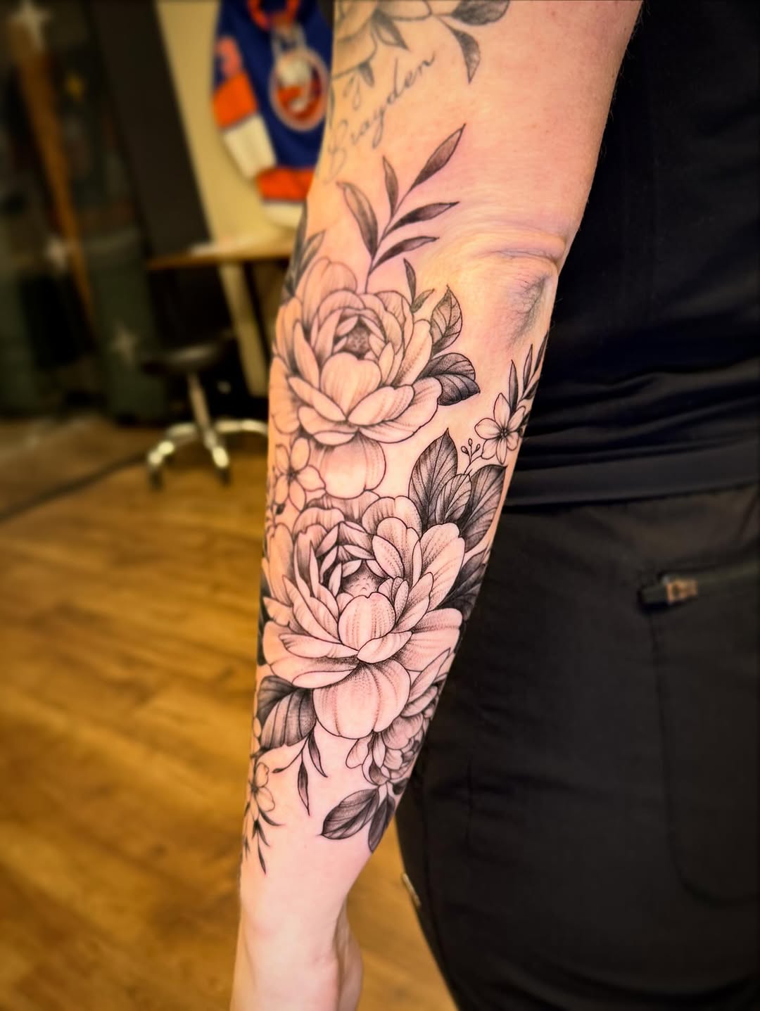 Tattoo by @sterling_tattoos — black_and_grey, fine_line