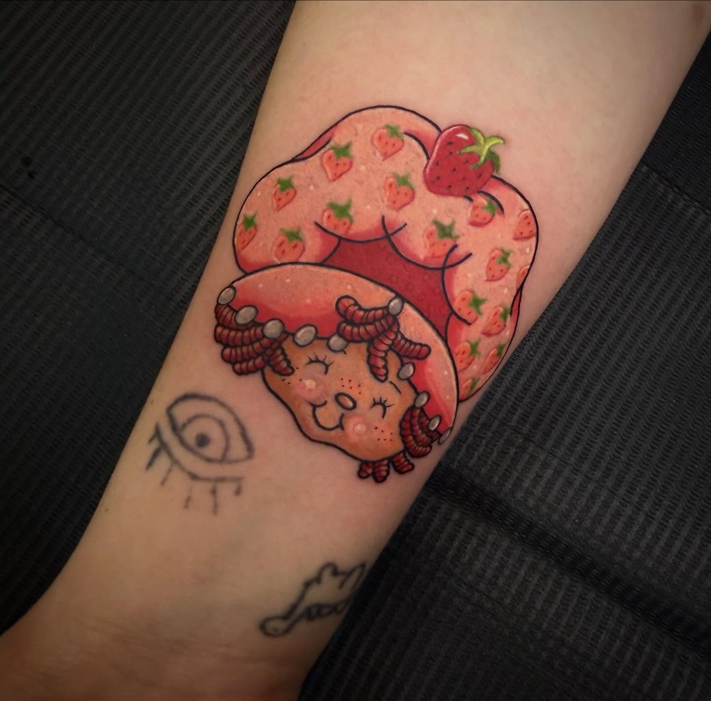 Tattoo by @electricladyink — dotwork, illustrative