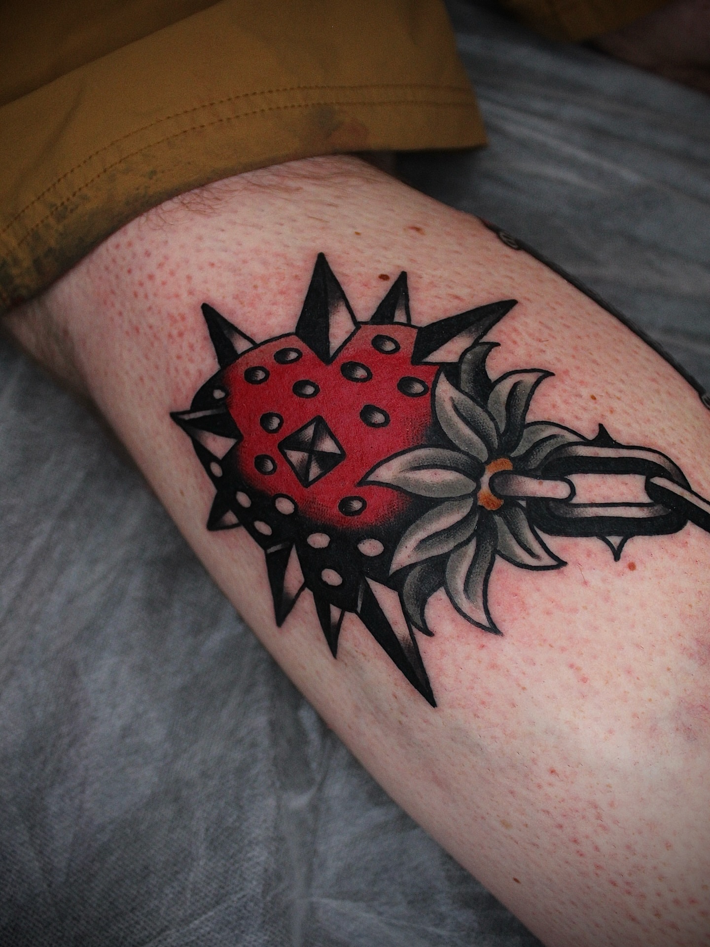 Tattoo by @dustinstemen โ american_traditional, geometric