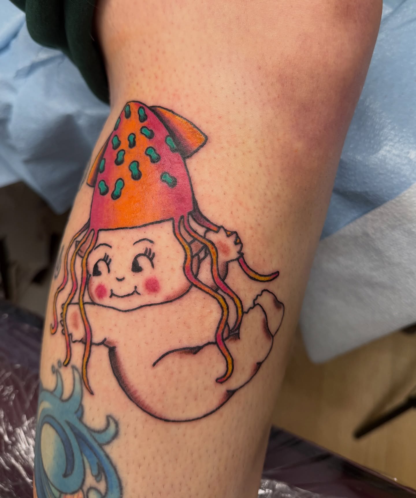 Gnome dotwork tattoo on the forearm by Giana Masso