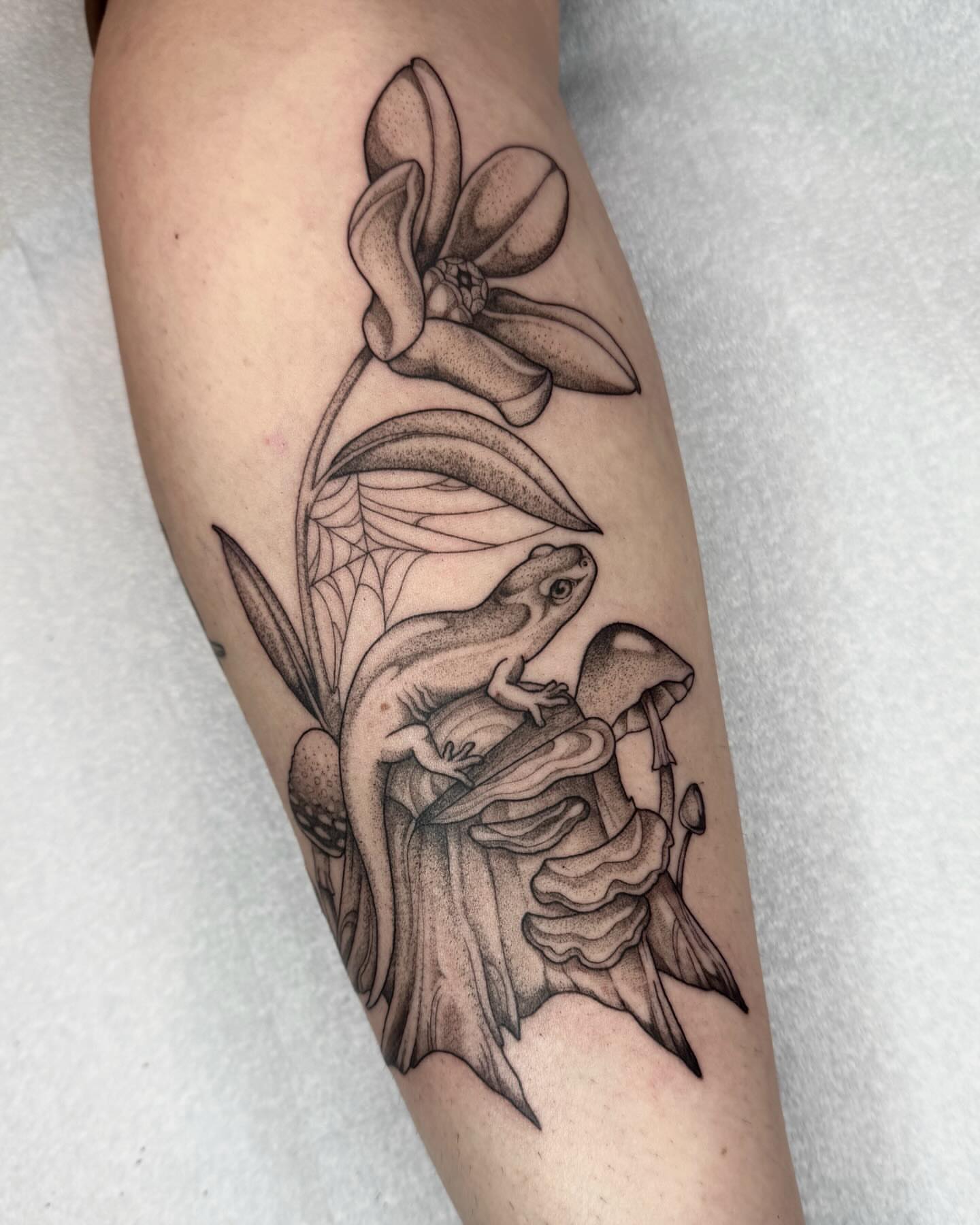 Tattoo by @horsegirltats — dotwork, black_and_grey
