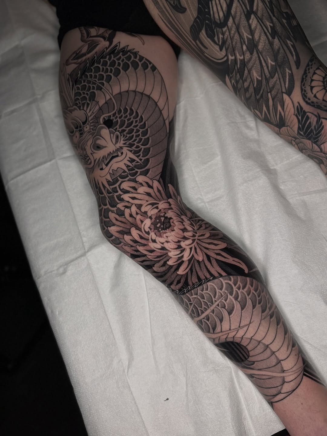 Tattoo by @zachdonn — japanese_irezumi, black_and_grey