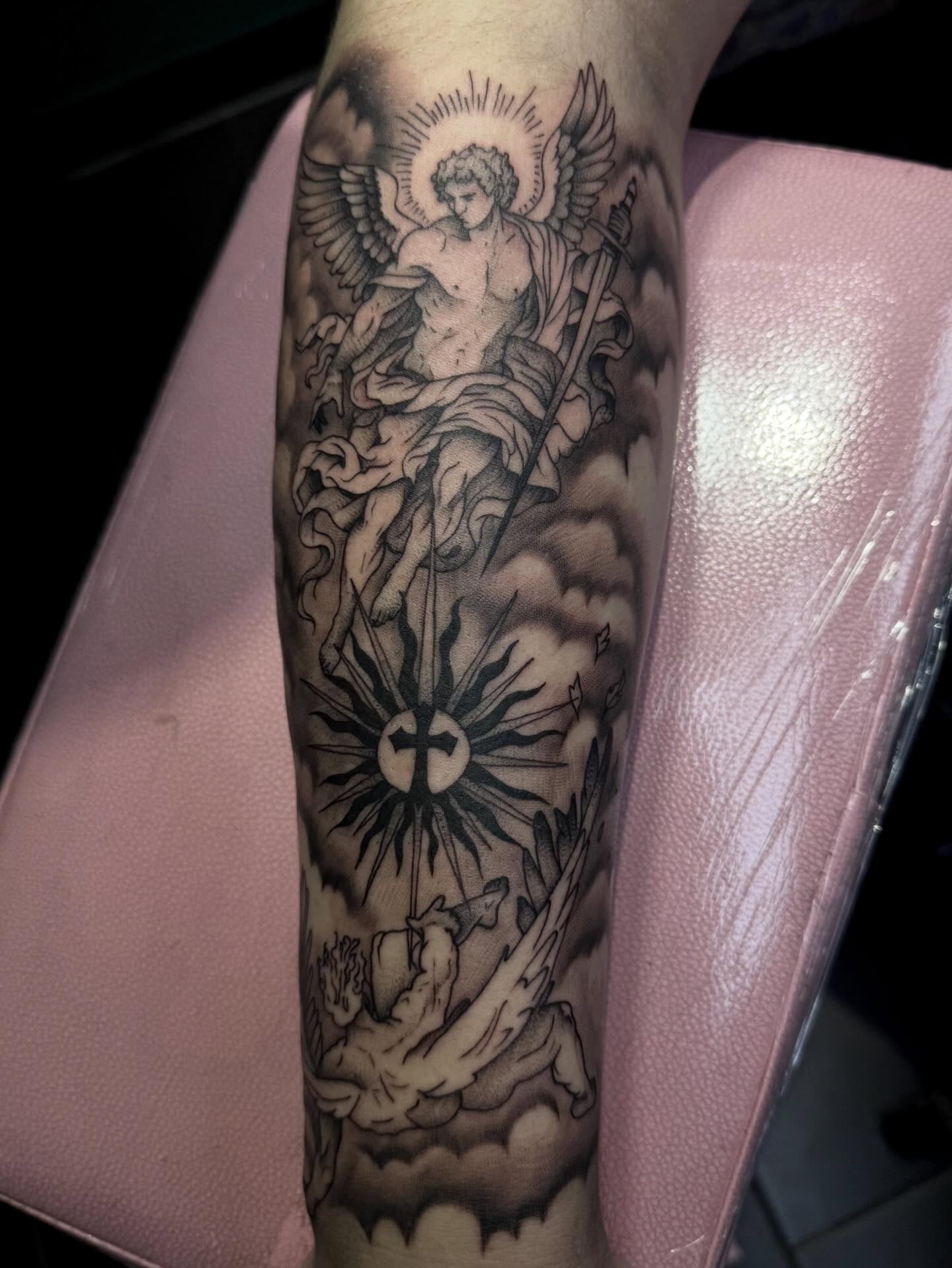 Tattoo by @kaliirisart — black_and_grey
