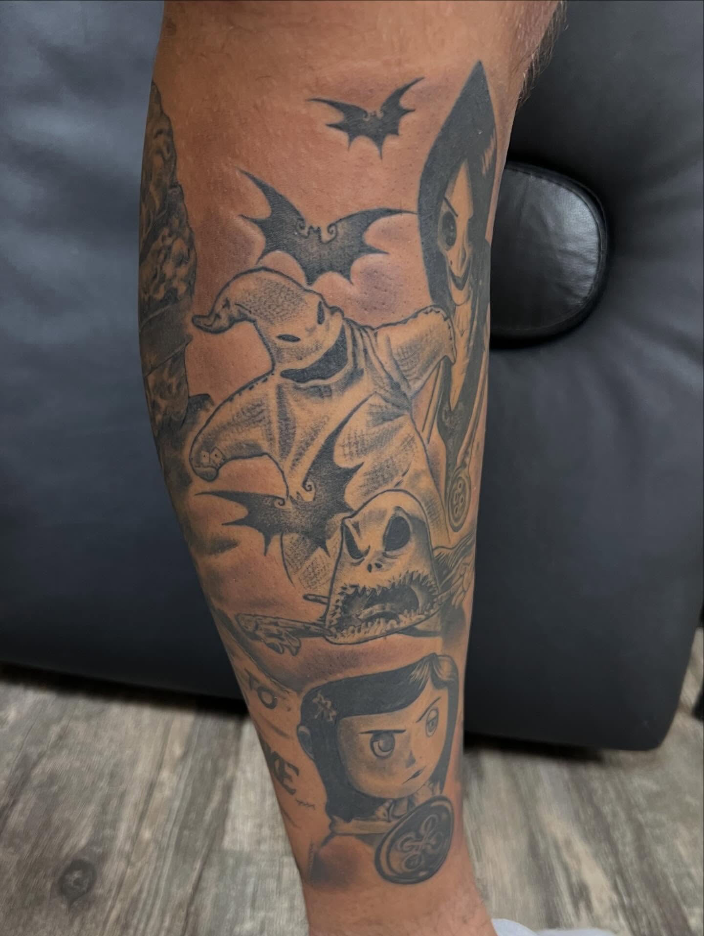 Animated character anime tattoo on the forearm by Dustin Quillen Tattoo Artist, Campbellsville, Kentucky
