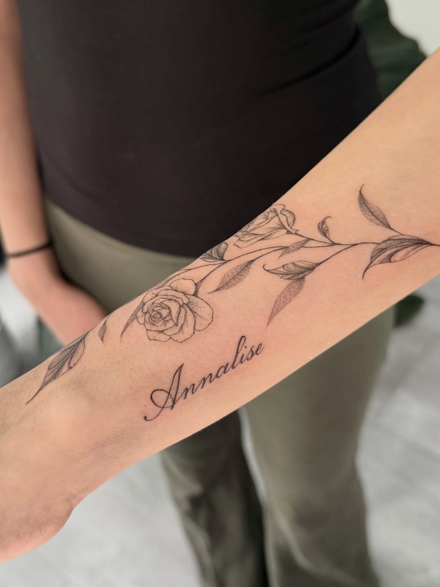 Tattoo by @pomaikai.artistry — black_and_grey