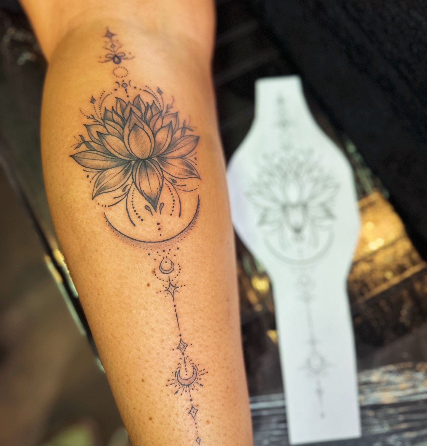 Tattoo by @j_c_tattoos — dotwork, geometric